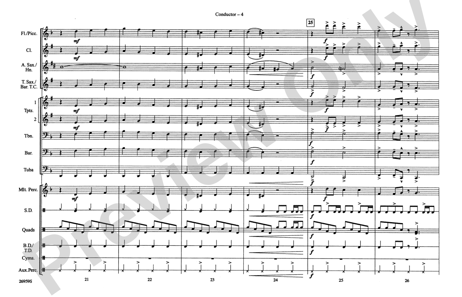 Paint It Black: Marching Band Conductor Score & Parts