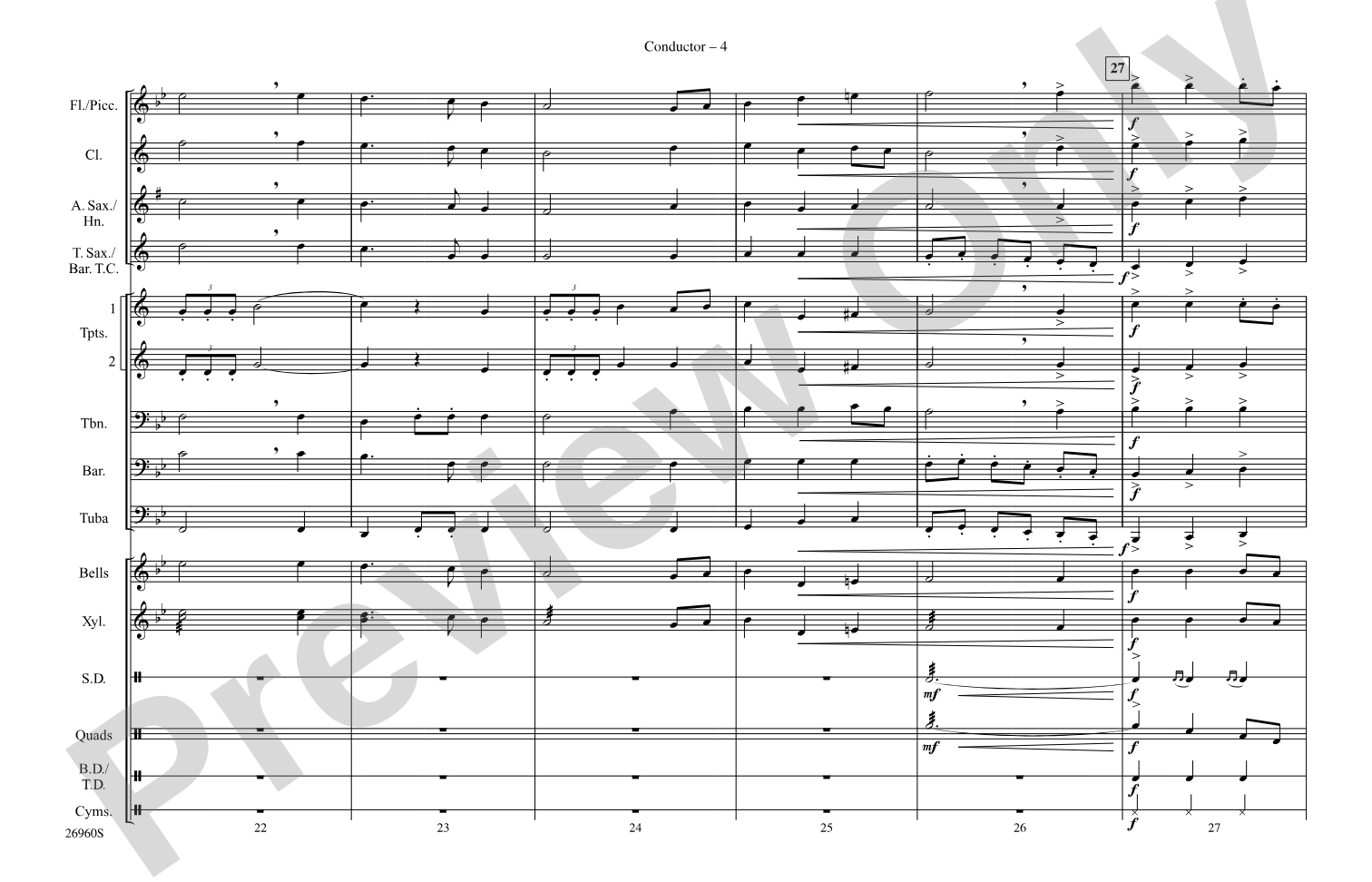 The Star-Spangled Banner: Marching Band Conductor Score & Parts