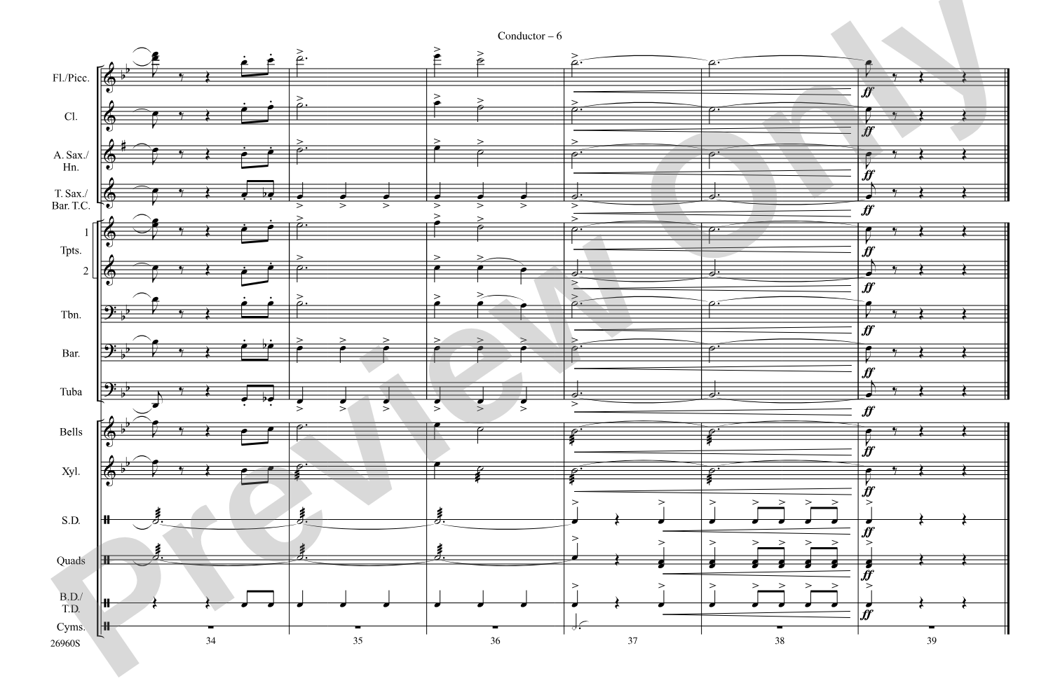 The Star-Spangled Banner: Marching Band Conductor Score & Parts