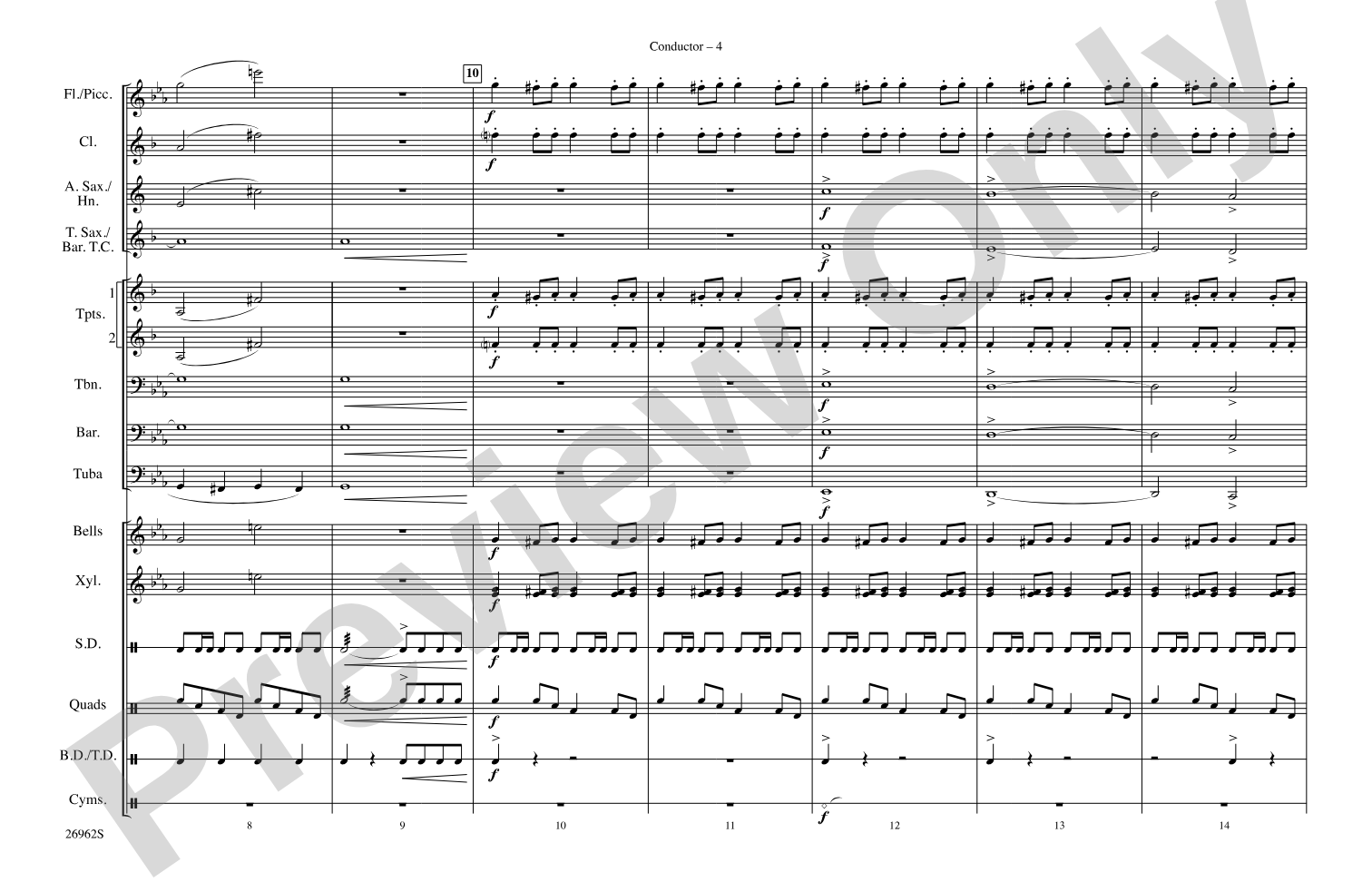 Classic Teasers and Pleasers: Marching Band Conductor Score & Parts