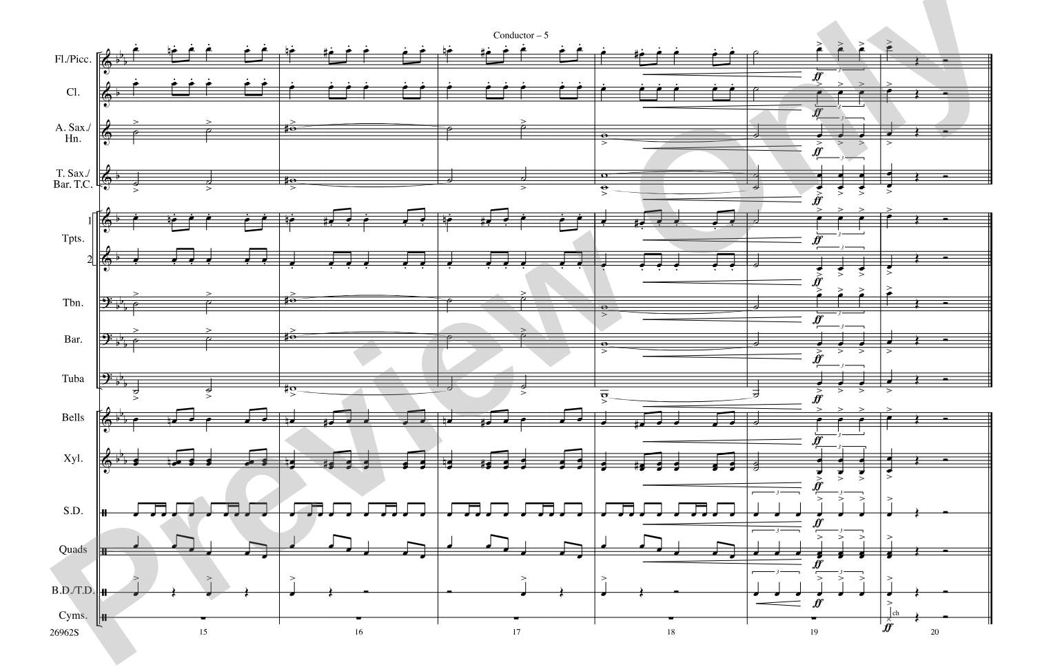 Classic Teasers and Pleasers: Marching Band Conductor Score & Parts