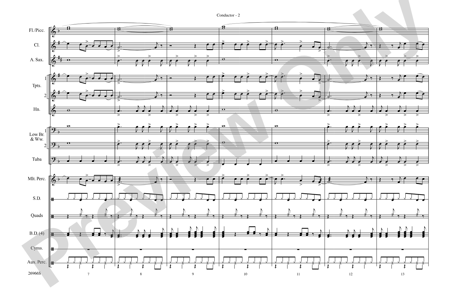 Already Gone: Marching Band Conductor Score & Parts