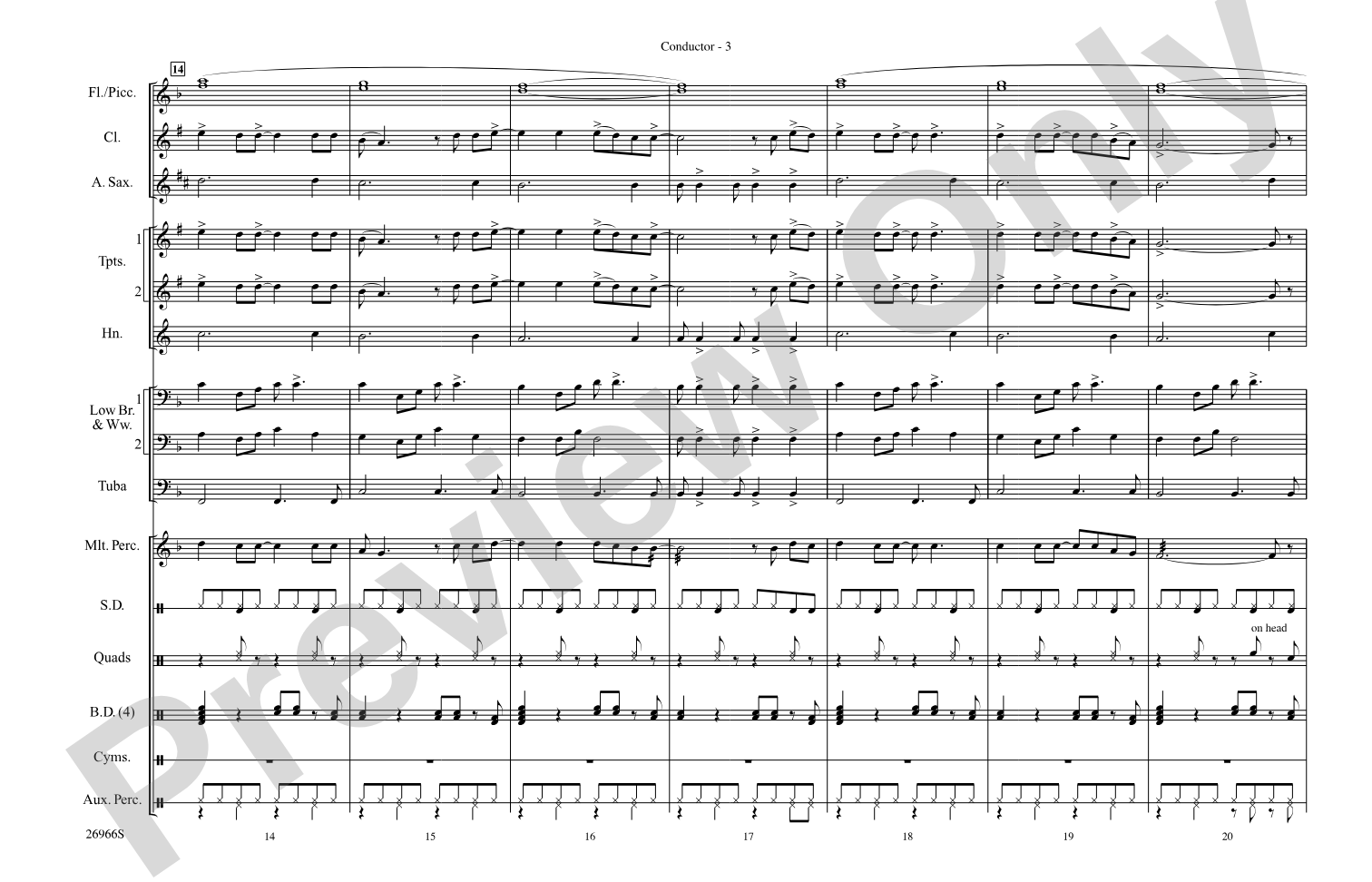 Already Gone: Marching Band Conductor Score & Parts