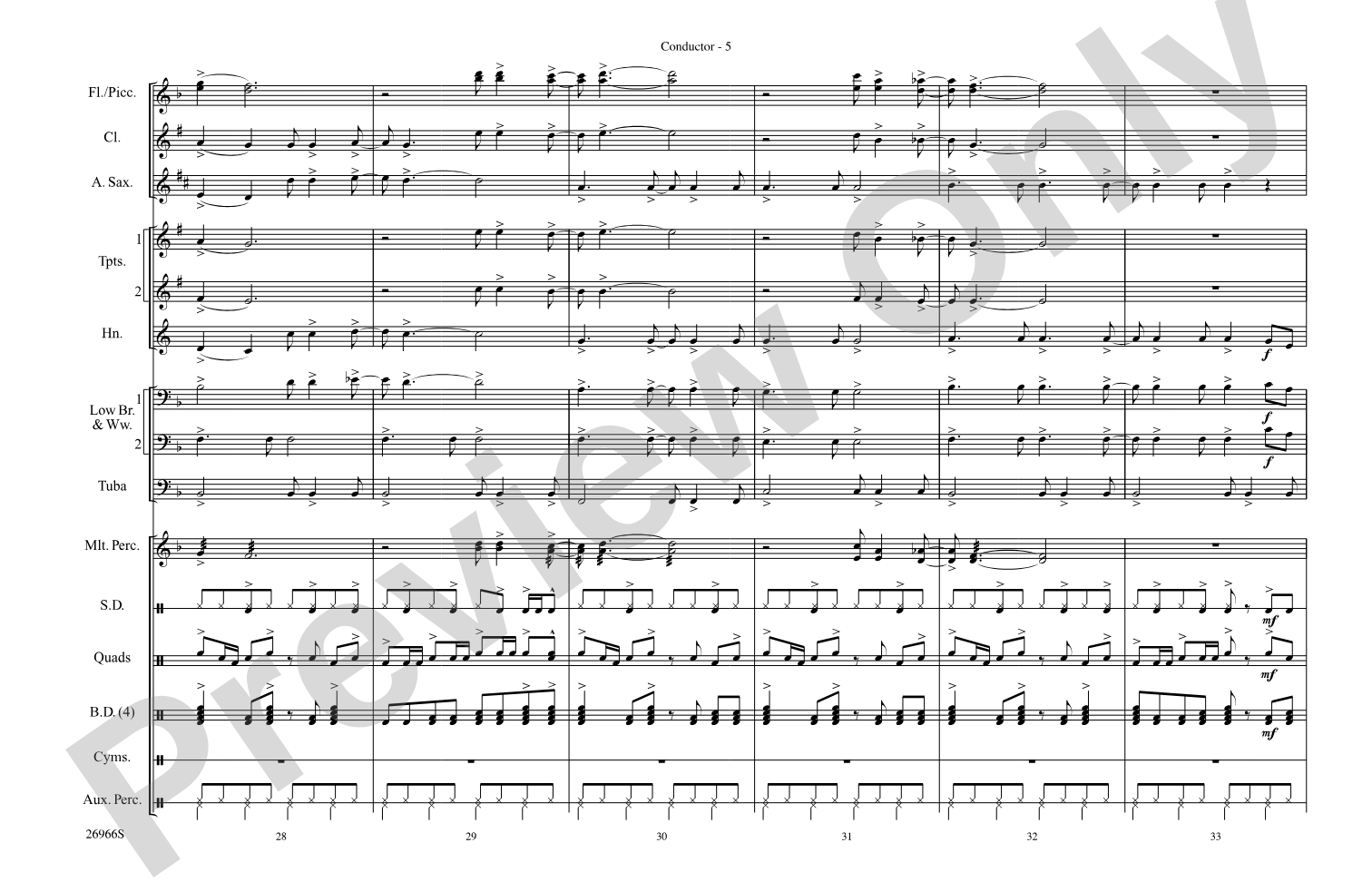 Already Gone: Marching Band Conductor Score & Parts