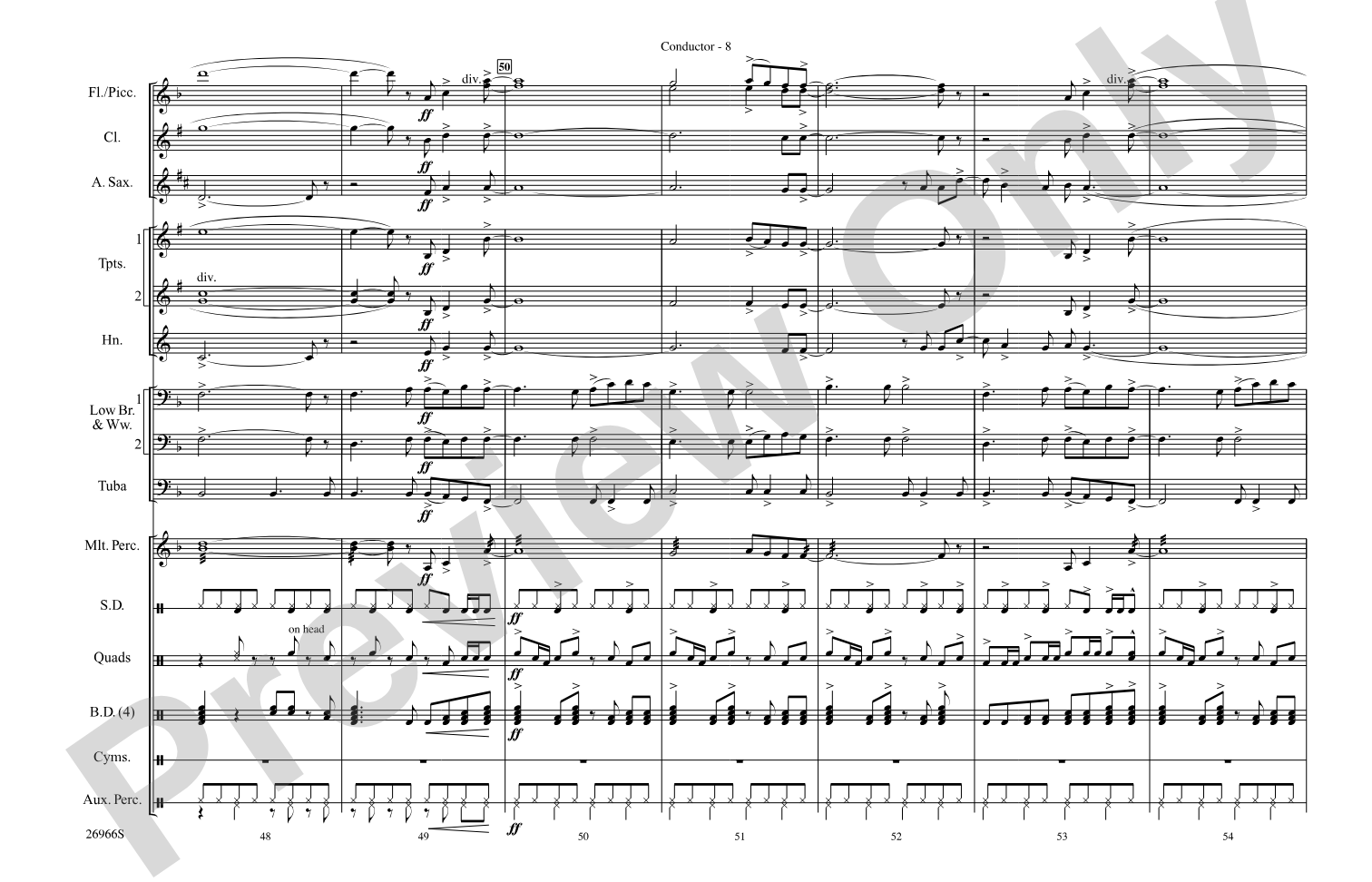 Already Gone: Marching Band Conductor Score & Parts