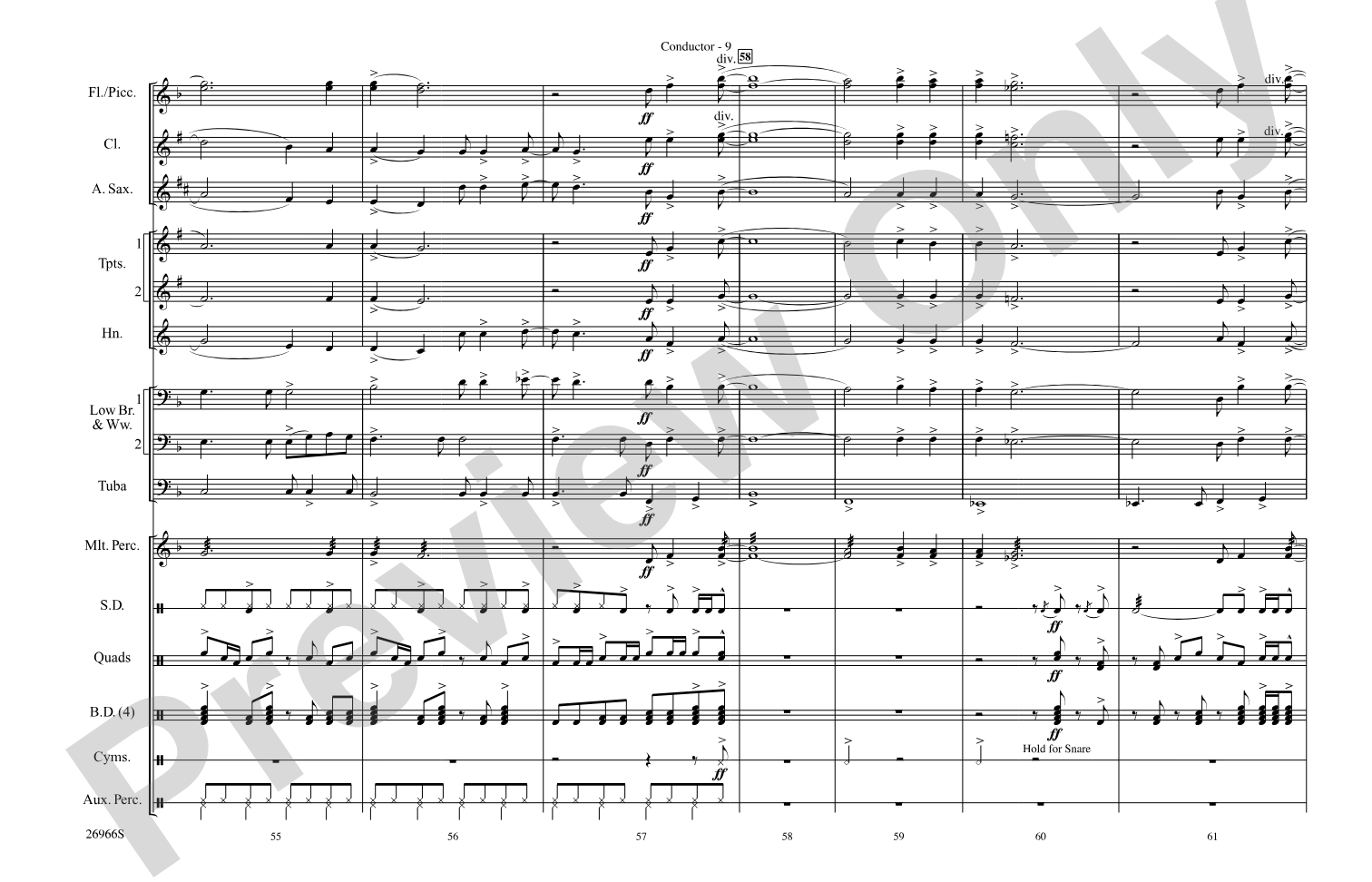 Already Gone: Marching Band Conductor Score & Parts