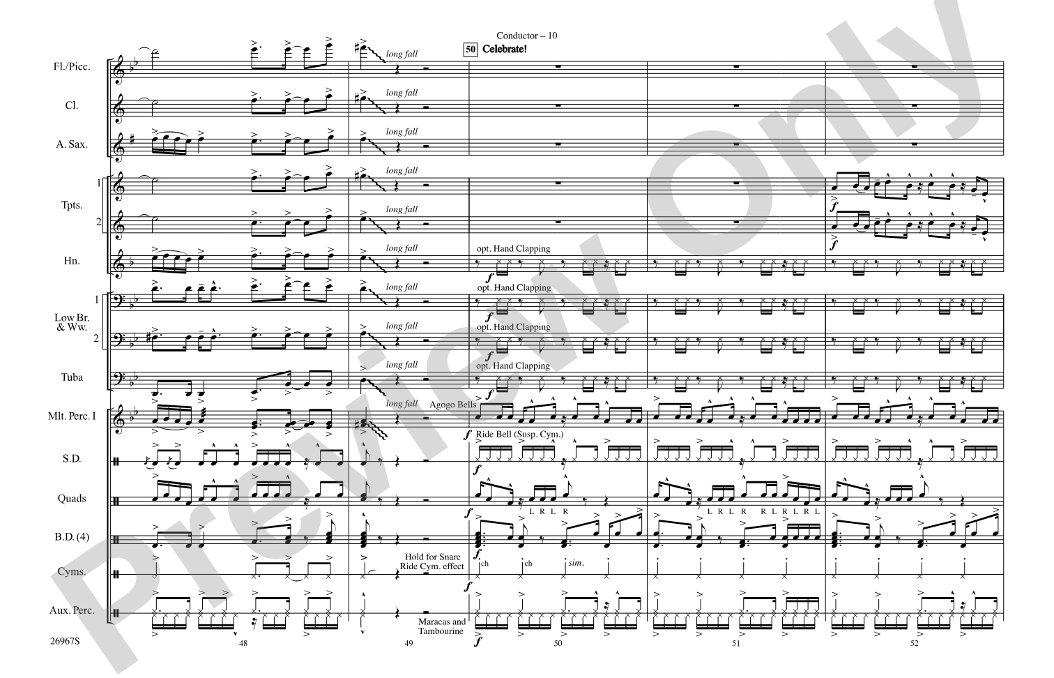 Los Conquistadores: Marching Band Conductor Score & Parts
