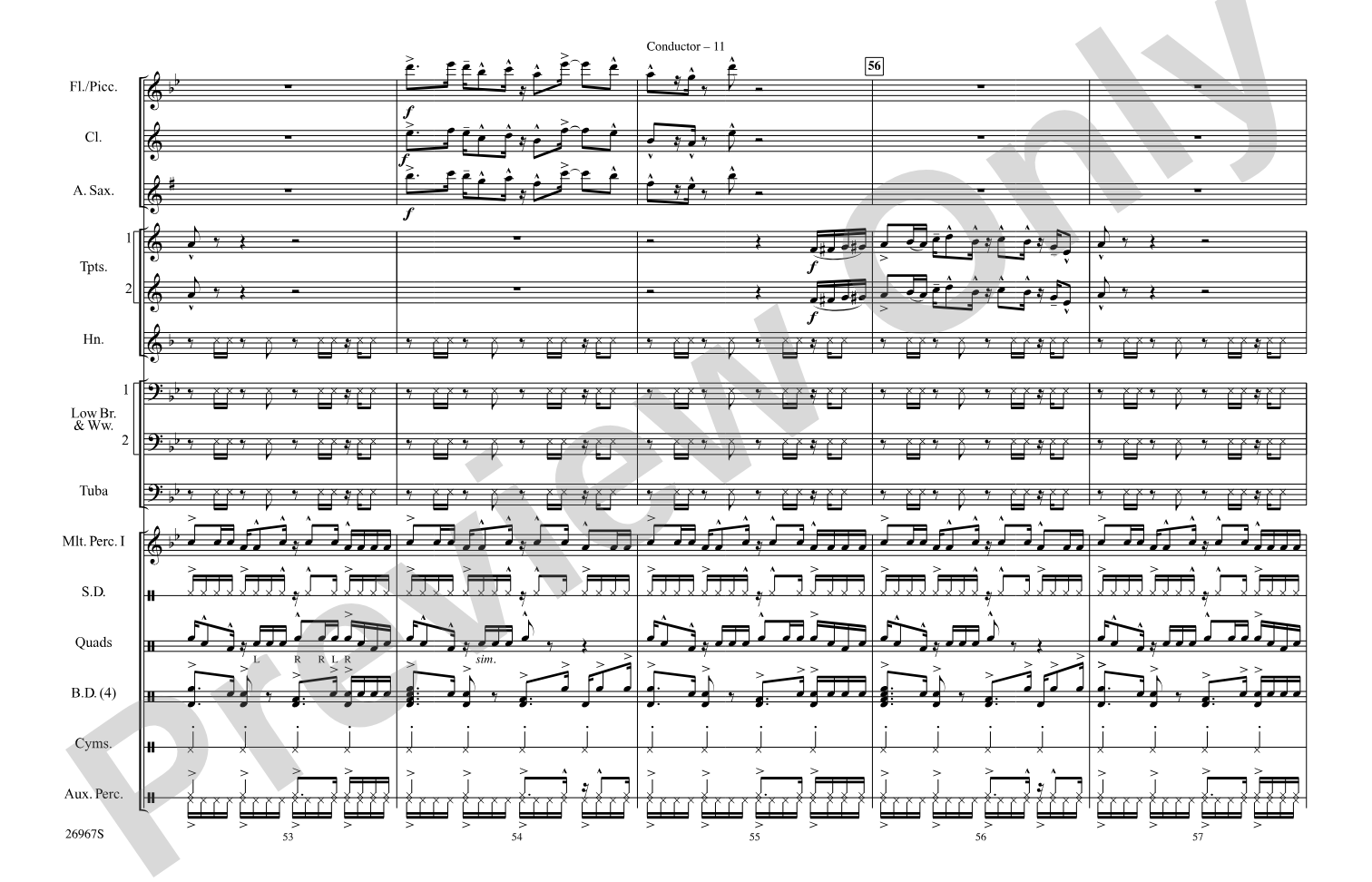Los Conquistadores: Marching Band Conductor Score & Parts