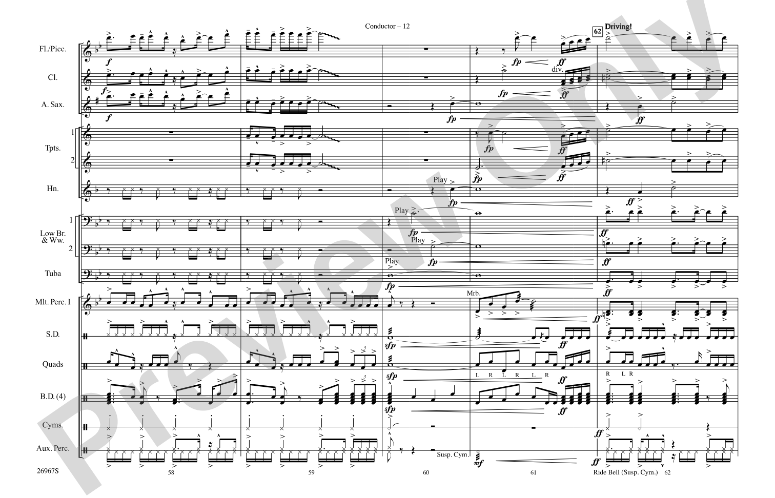 Los Conquistadores: Marching Band Conductor Score & Parts