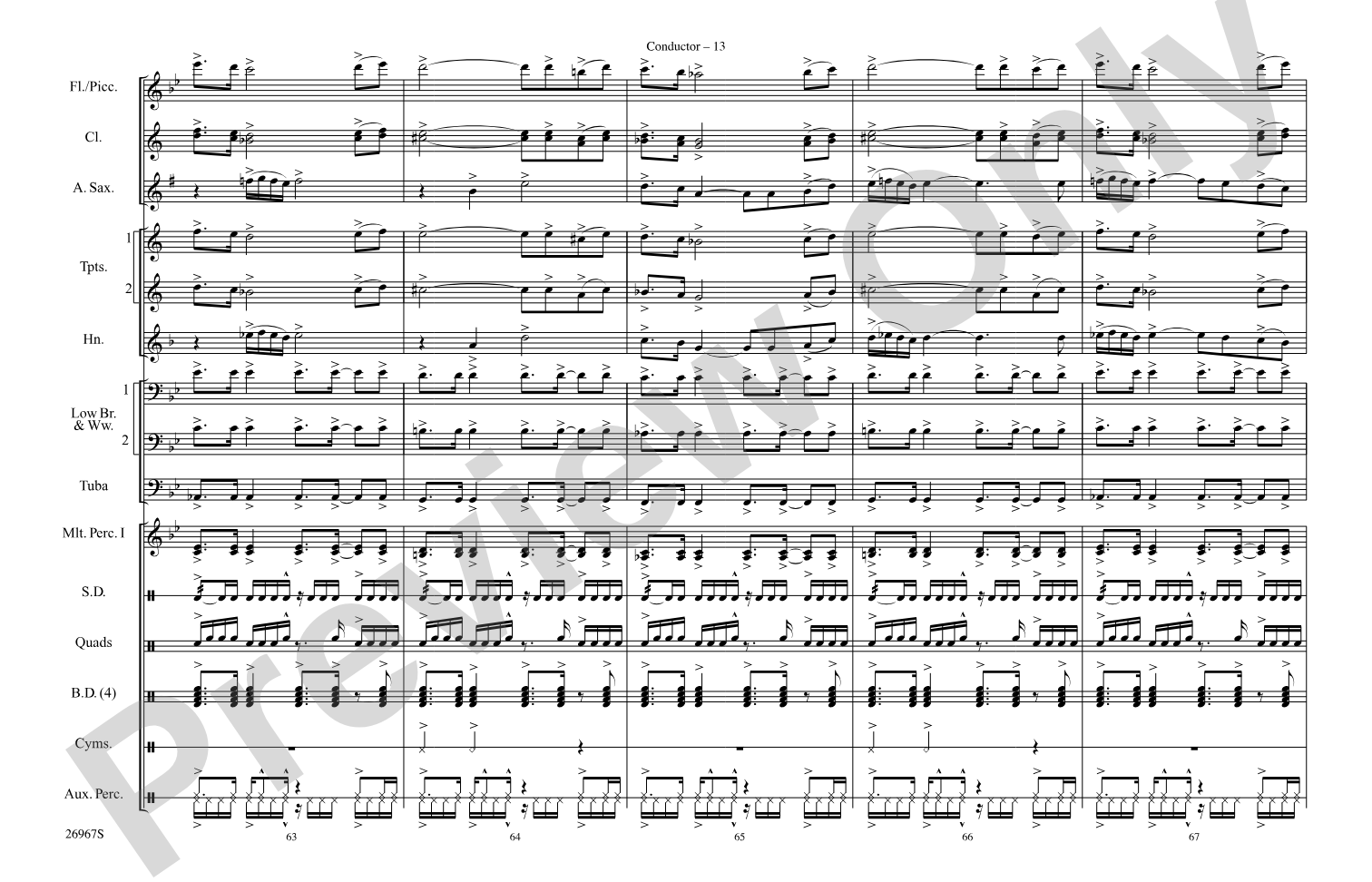 Los Conquistadores: Marching Band Conductor Score & Parts
