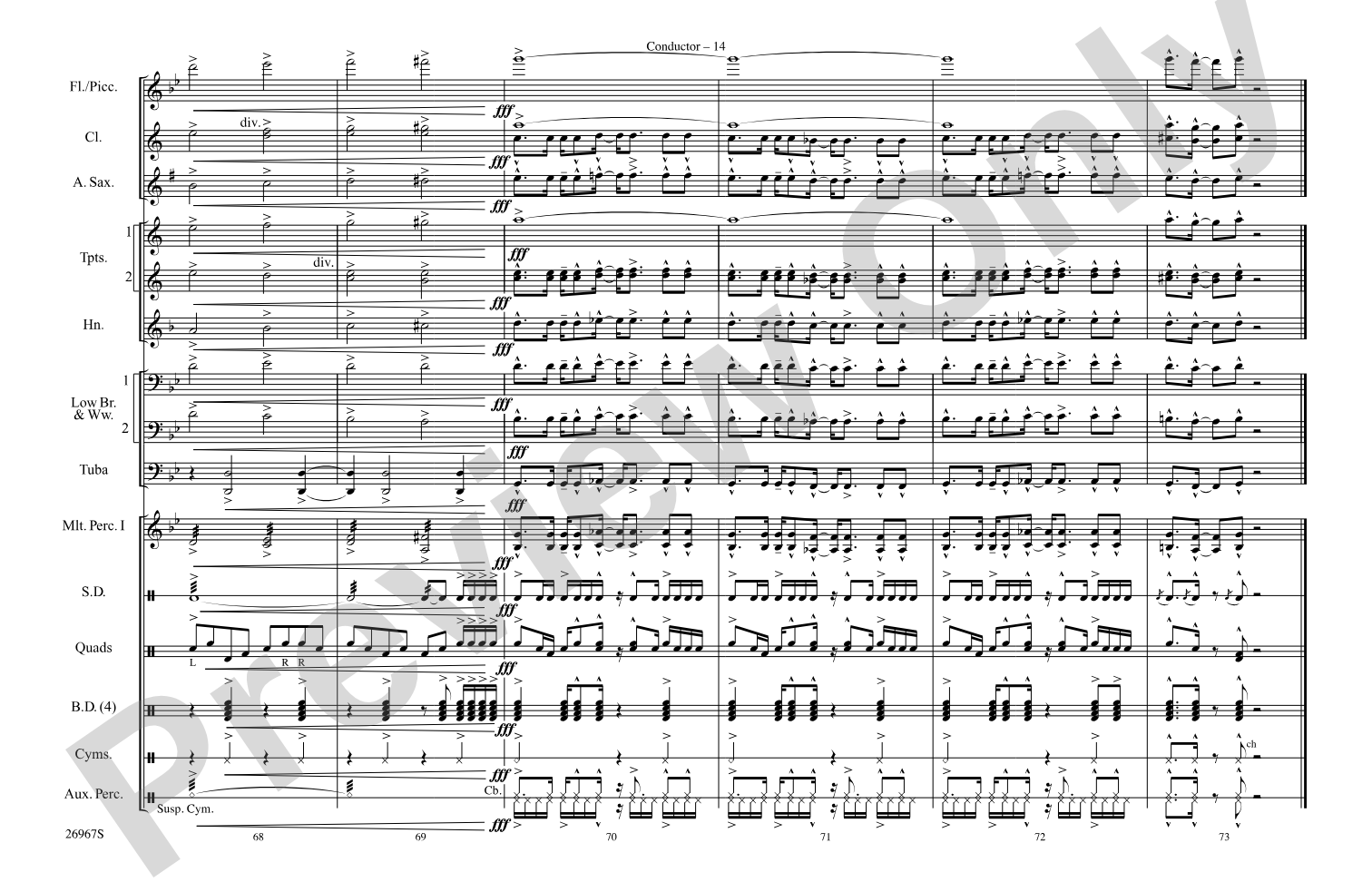 Los Conquistadores: Marching Band Conductor Score & Parts
