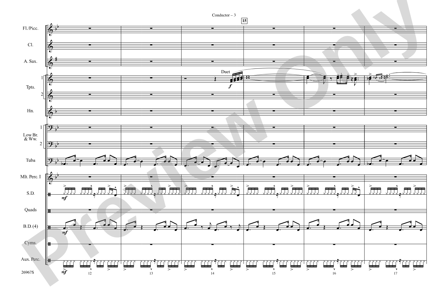 Los Conquistadores: Marching Band Conductor Score & Parts