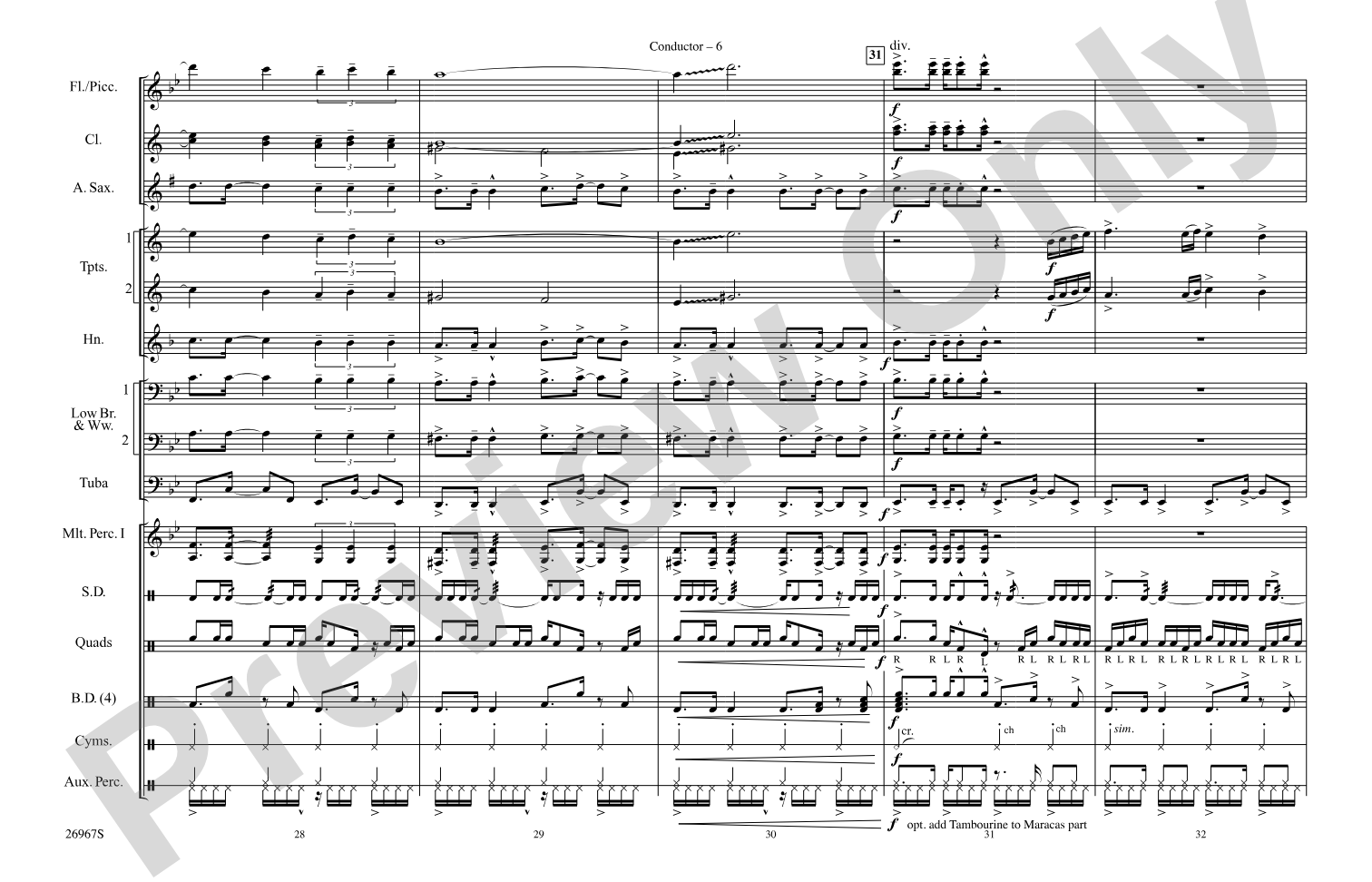 Los Conquistadores: Marching Band Conductor Score & Parts