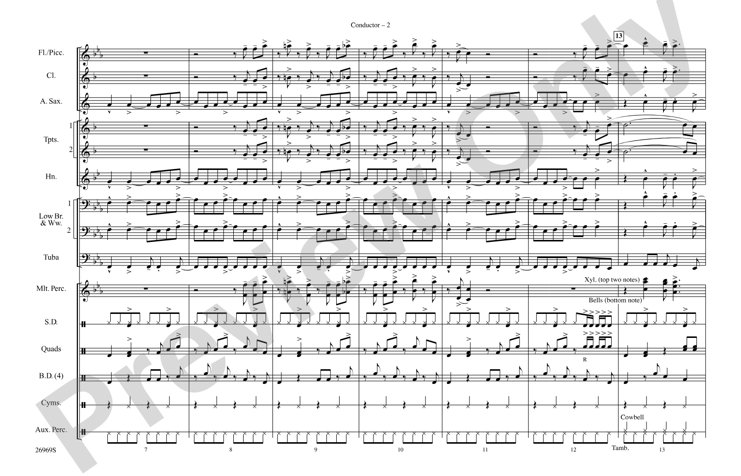 Jumpin' Jack Flash: Marching Band Conductor Score & Parts