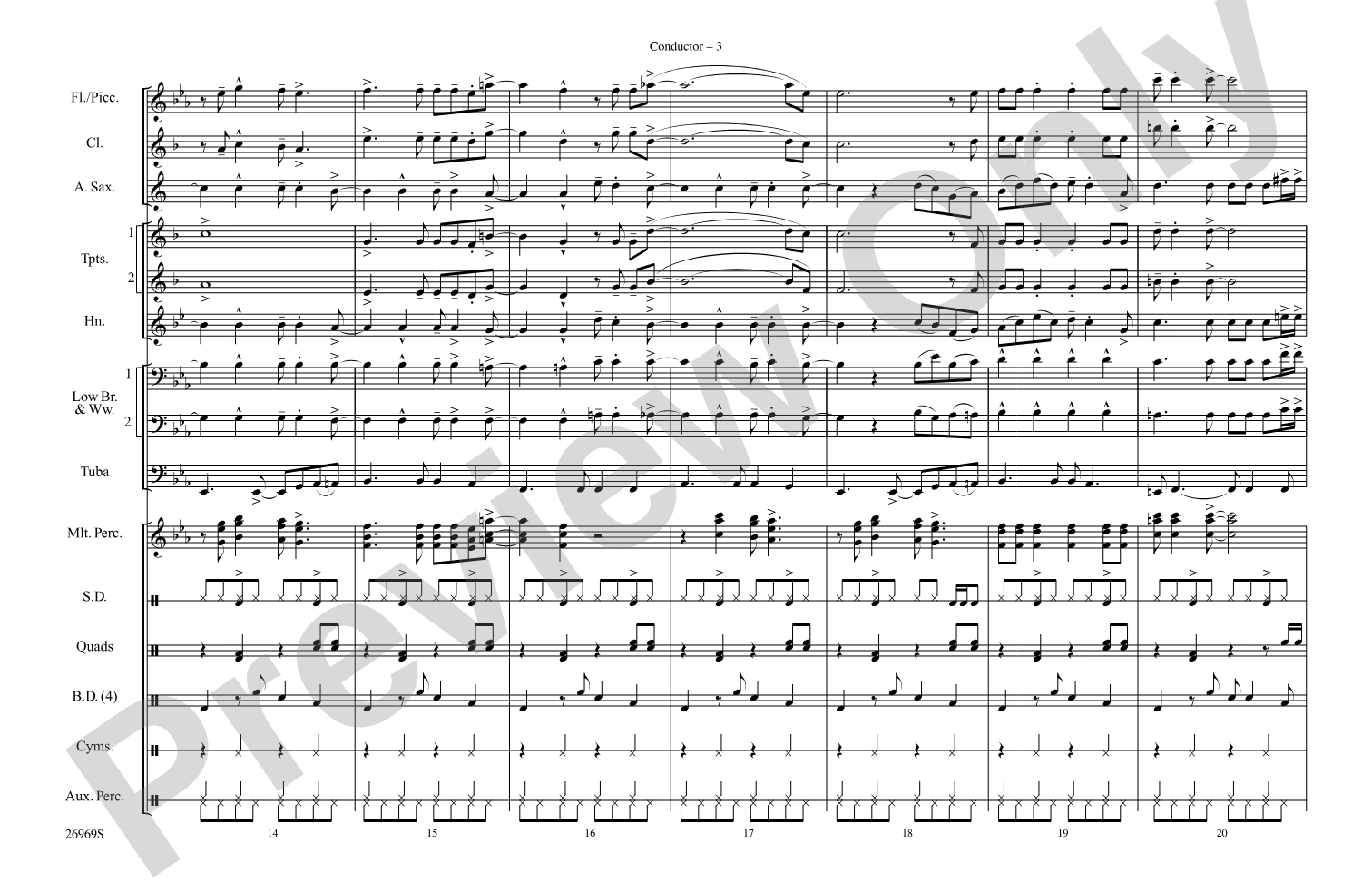 Jumpin' Jack Flash: Marching Band Conductor Score & Parts