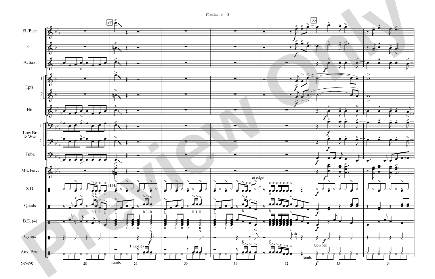 Jumpin' Jack Flash: Marching Band Conductor Score & Parts