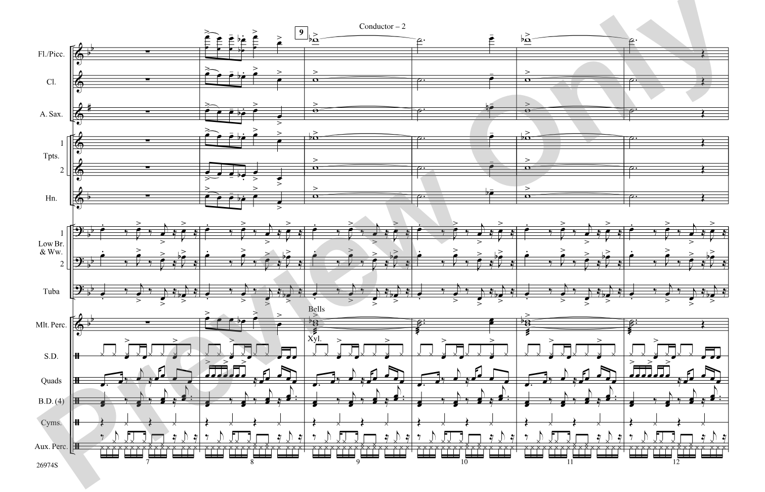 Gonna Make You Sweat (Everybody Dance Now): Marching Band Conductor Score & Parts