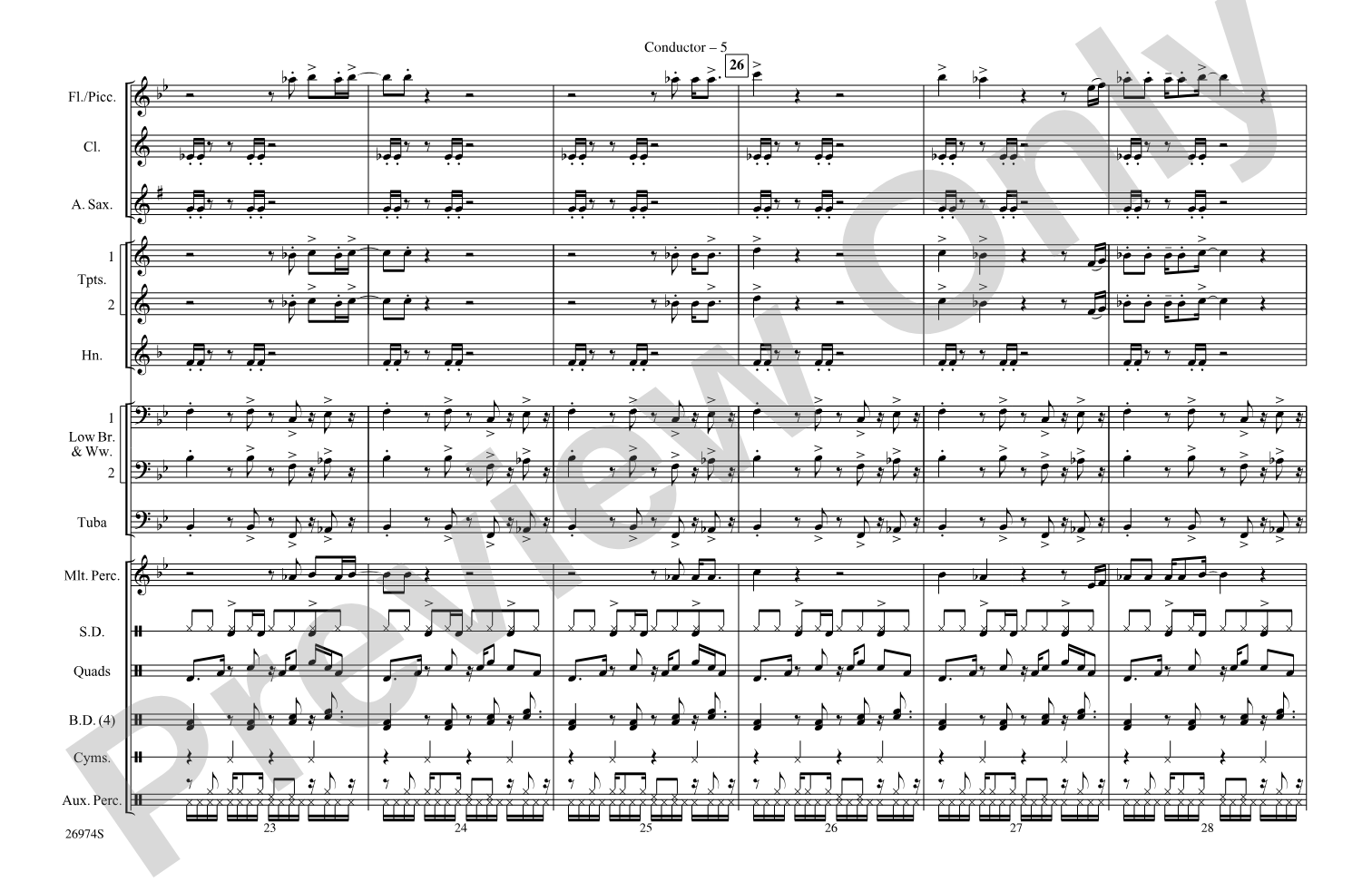 Gonna Make You Sweat (Everybody Dance Now): Marching Band Conductor Score & Parts