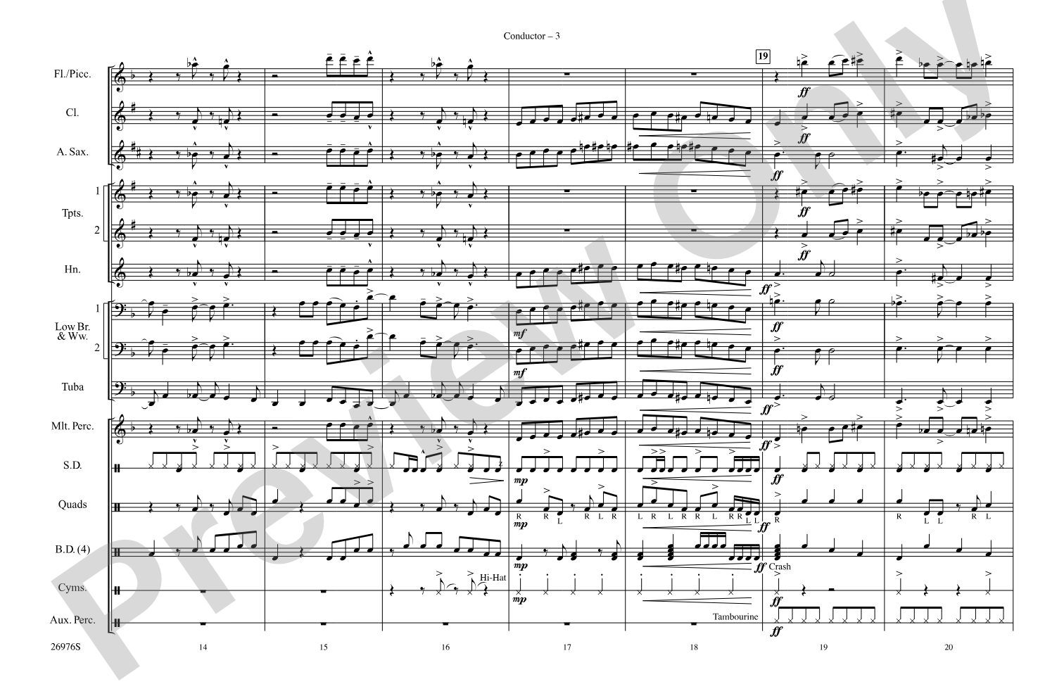 In A Gadda Da Vida: Marching Band Conductor Score & Parts