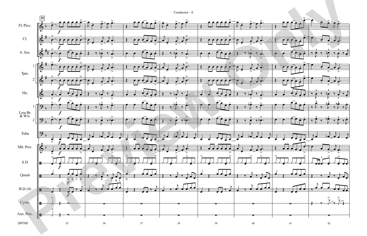 In A Gadda Da Vida: Marching Band Conductor Score & Parts