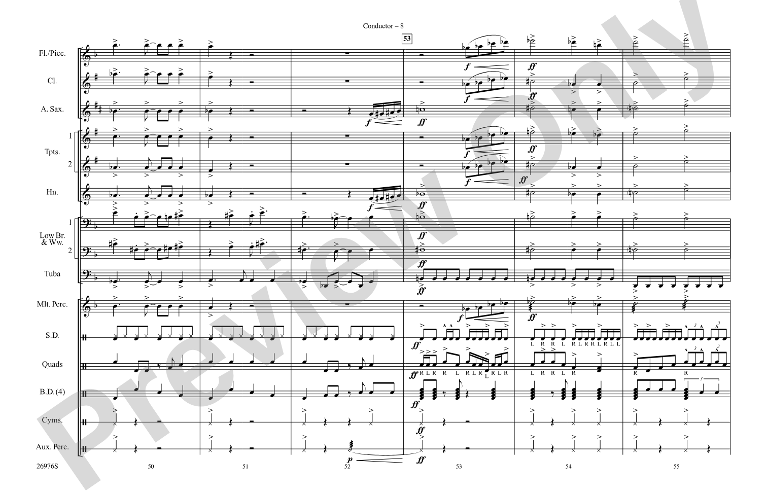 In A Gadda Da Vida: Marching Band Conductor Score & Parts