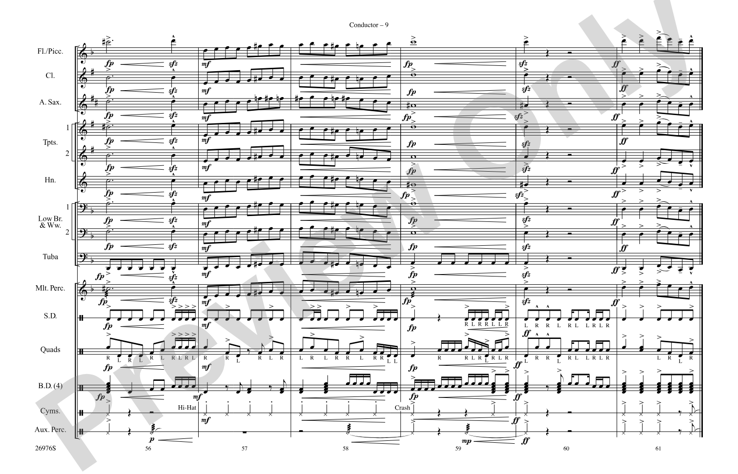 In A Gadda Da Vida: Marching Band Conductor Score & Parts