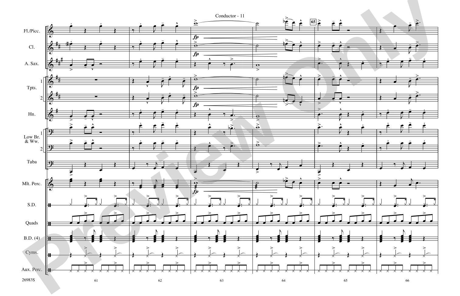 You're the One That I Want (from the musical Grease): Marching Band Conductor Score & Parts