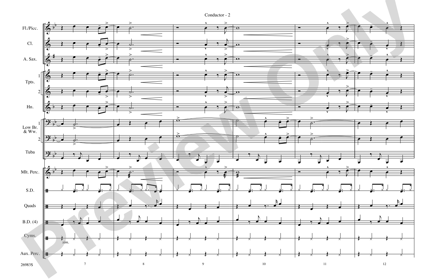 You're the One That I Want (from the musical Grease): Marching Band Conductor Score & Parts