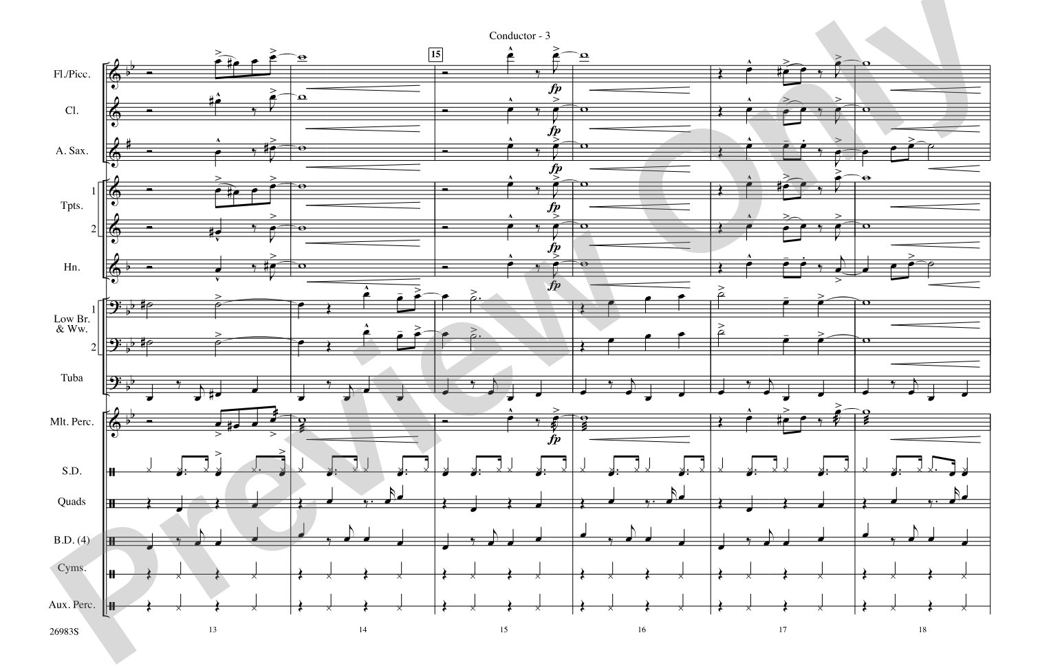 You're the One That I Want (from the musical Grease): Marching Band Conductor Score & Parts