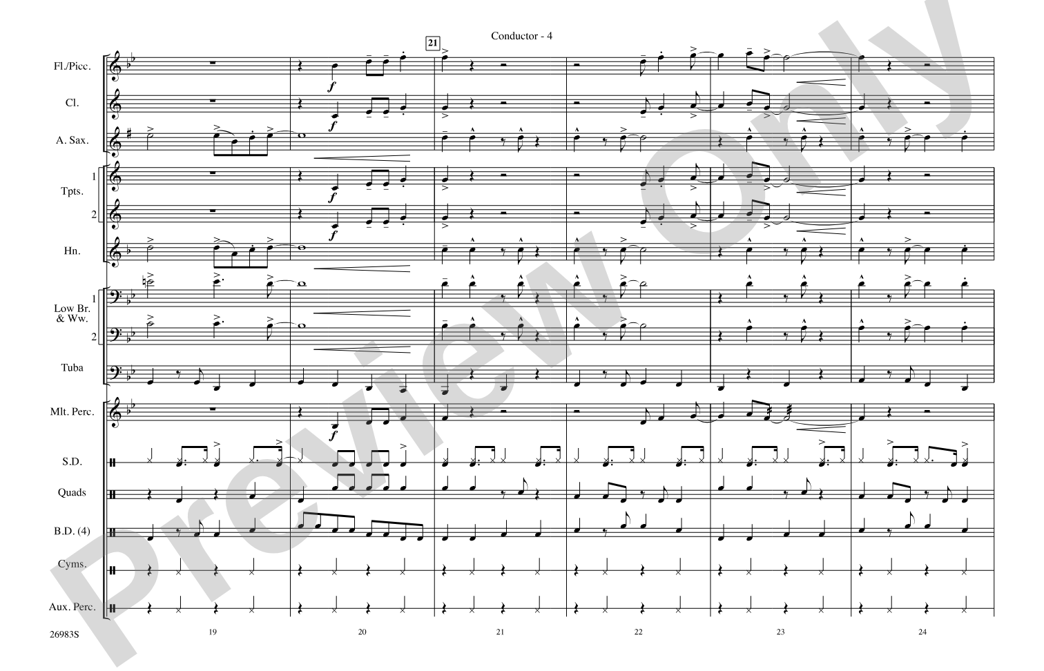 You're the One That I Want (from the musical Grease): Marching Band Conductor Score & Parts