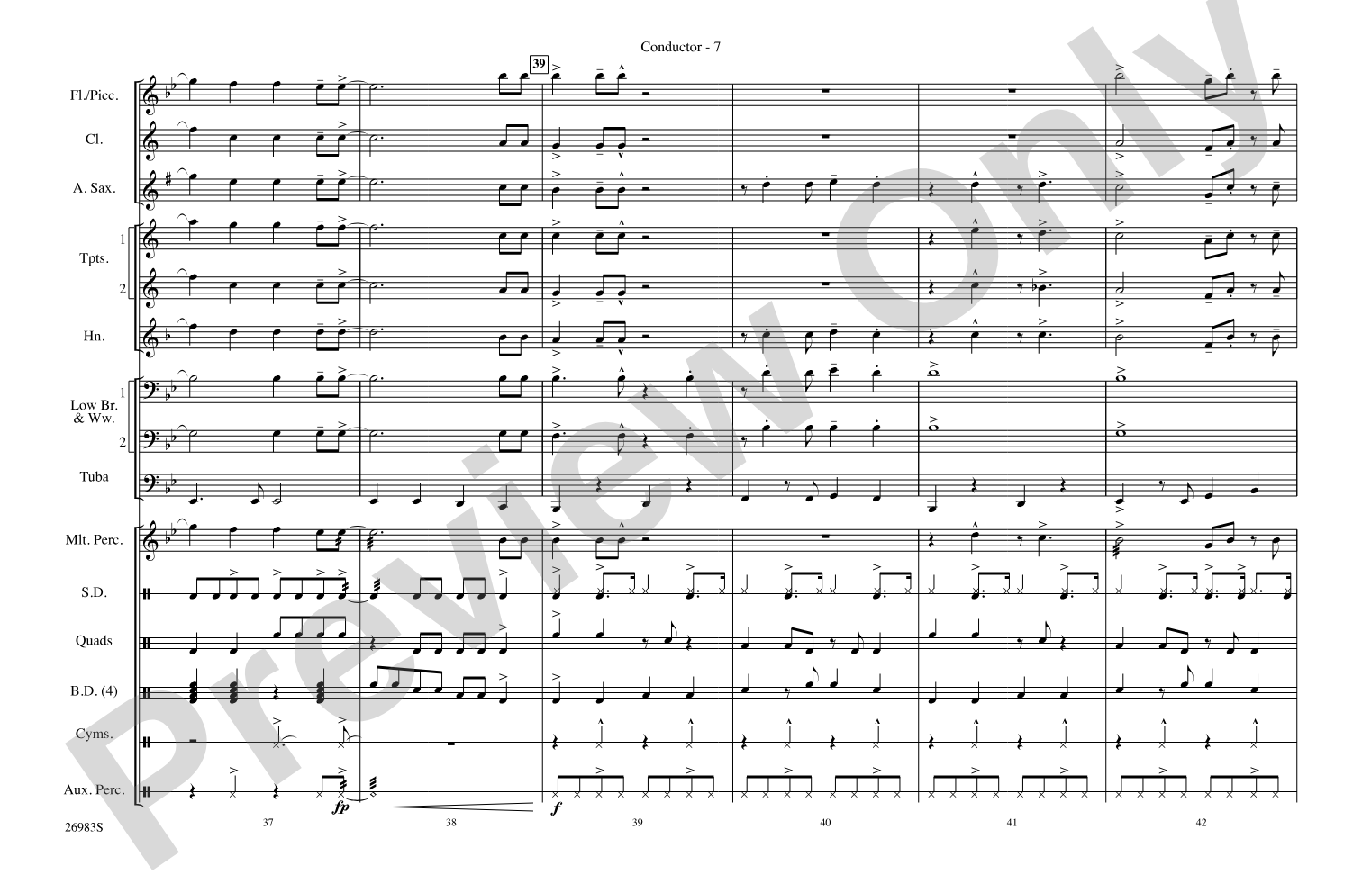 You're the One That I Want (from the musical Grease): Marching Band Conductor Score & Parts