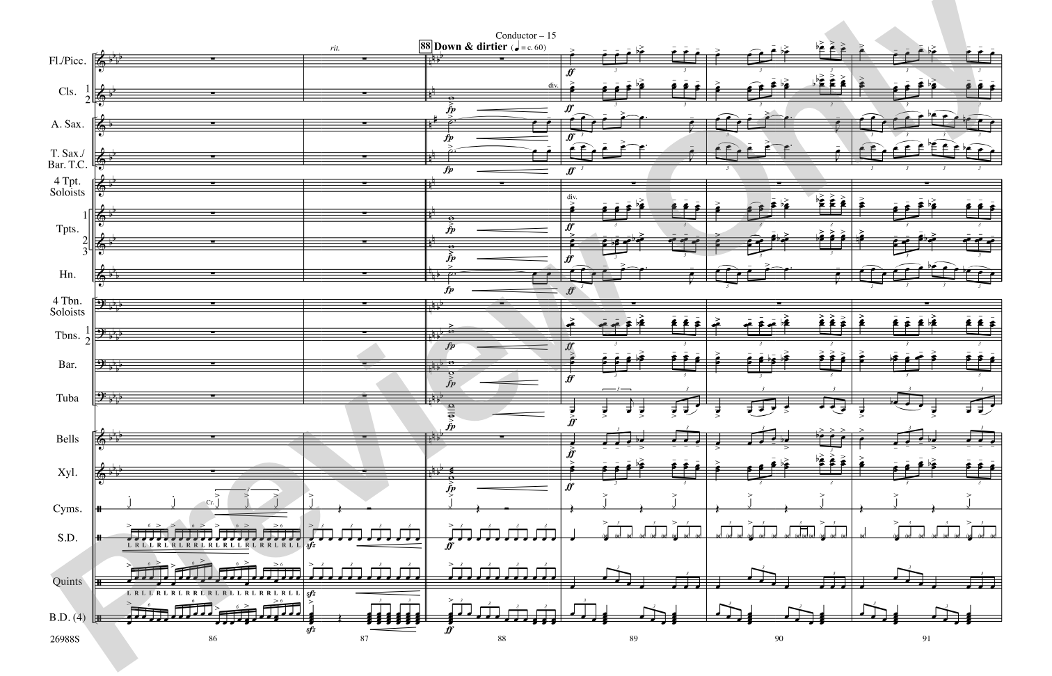 Blues in the Night: Score