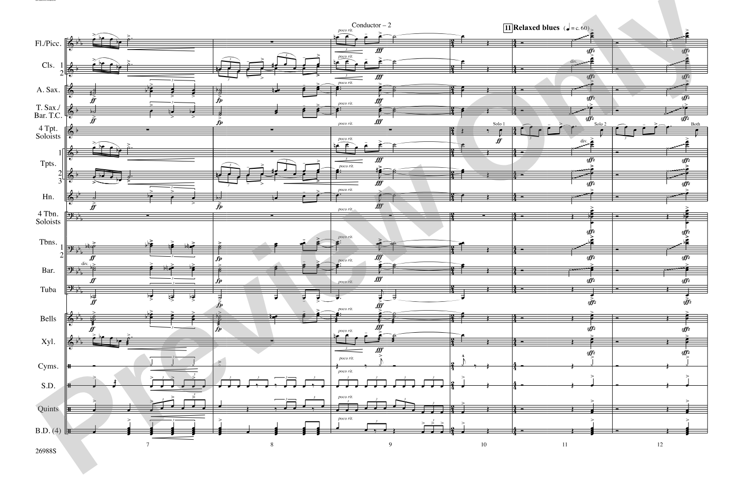 Blues in the Night: Score