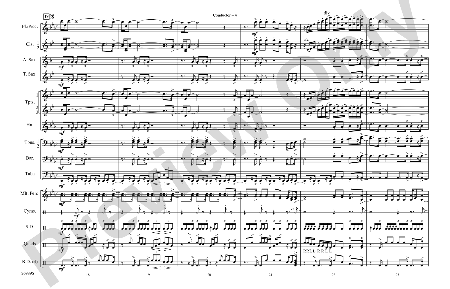 Give It All You Got: Marching Band Conductor Score & Parts