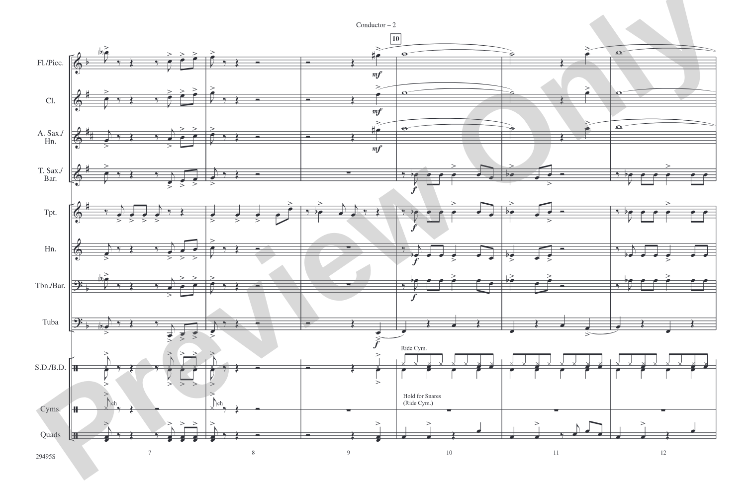Great Balls of Fire: Marching Band Conductor Score & Parts