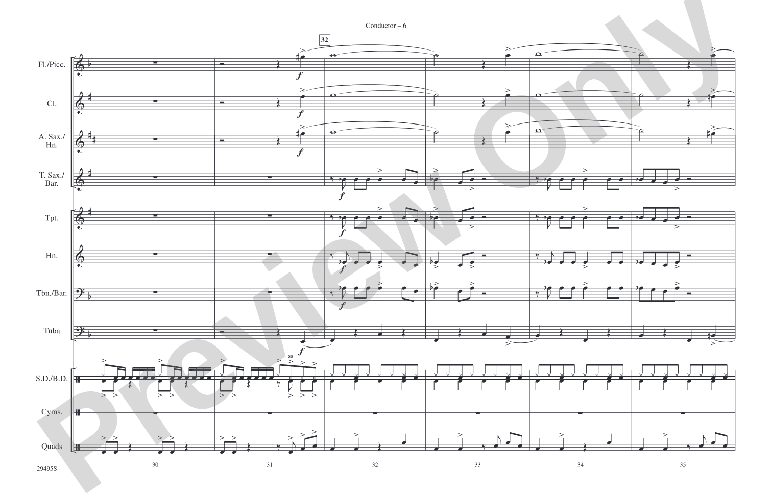Great Balls of Fire: Marching Band Conductor Score & Parts