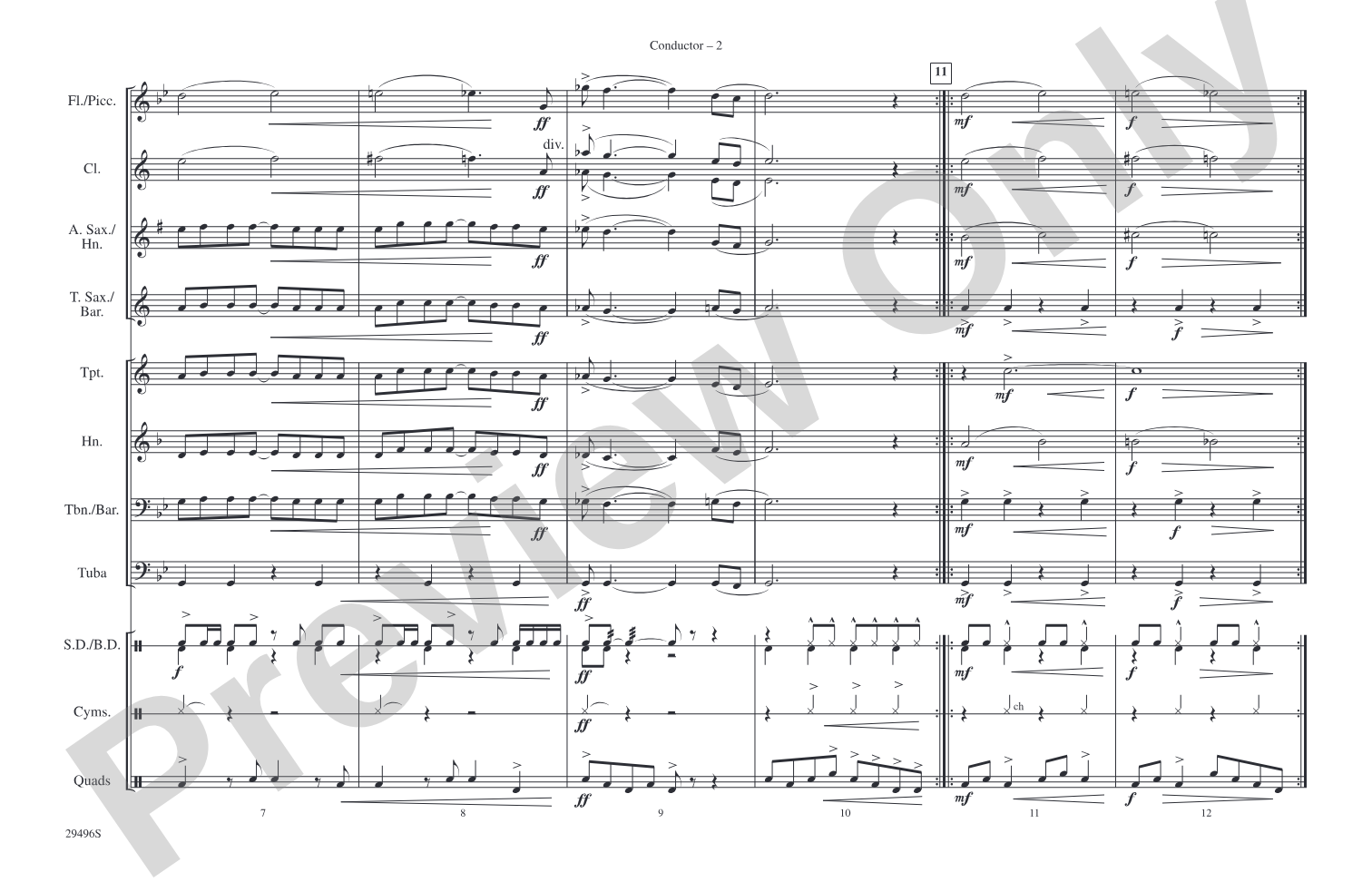 James Bond Theme: Marching Band Conductor Score & Parts