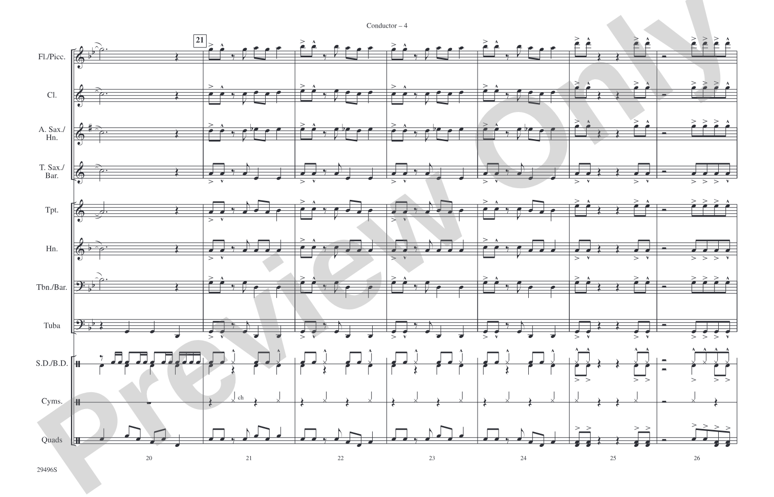 James Bond Theme: Marching Band Conductor Score & Parts