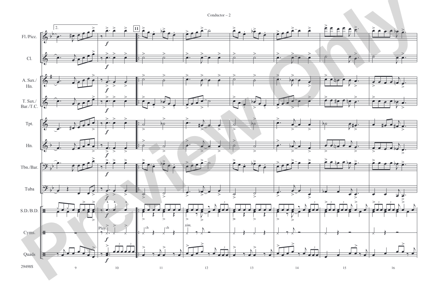 Chattanooga Choo Choo: Marching Band Conductor Score & Parts