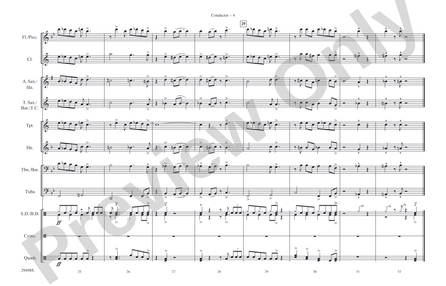 Chattanooga Choo Choo: Marching Band Conductor Score & Parts
