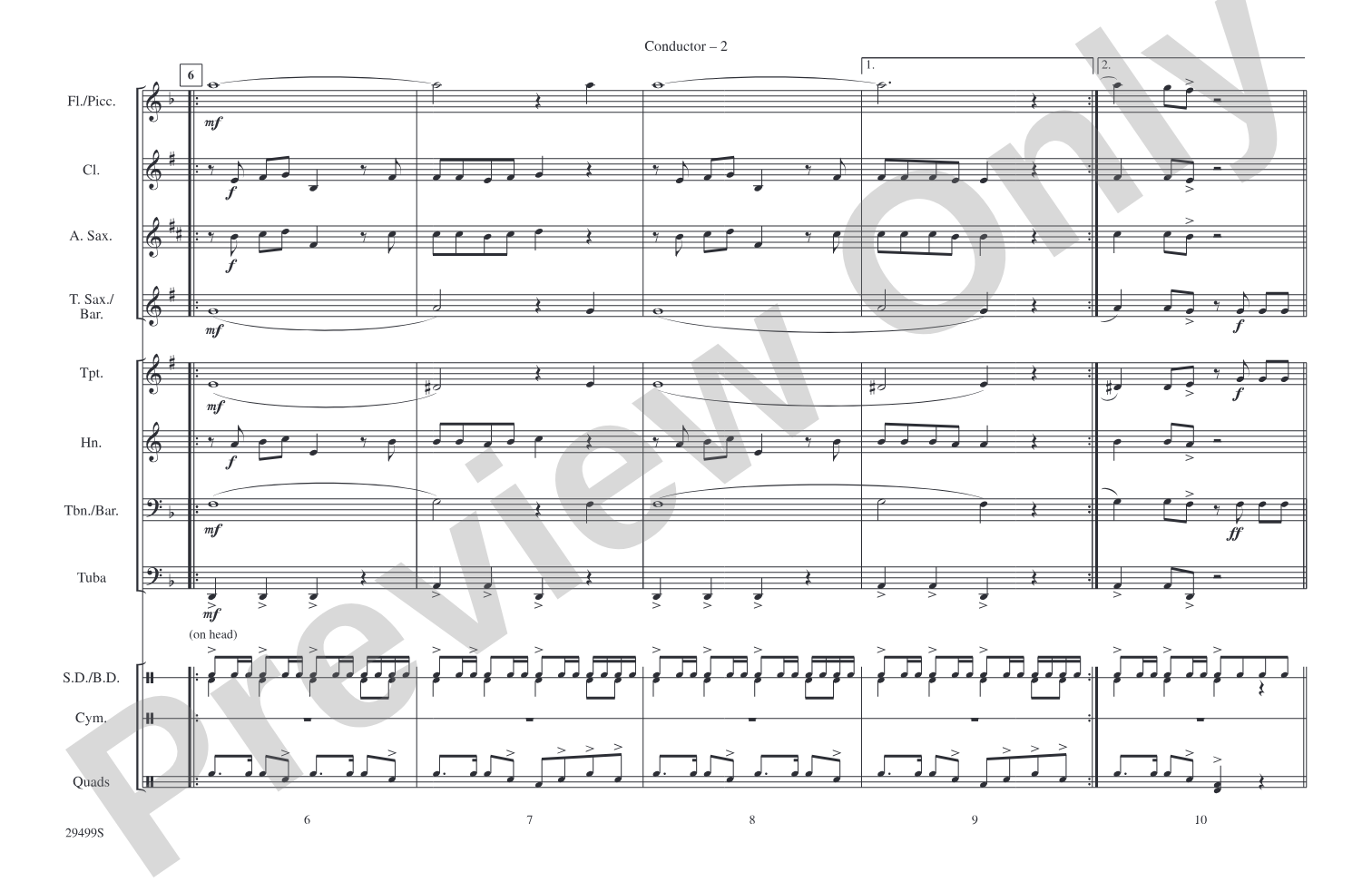 The Cup of Life: Marching Band Conductor Score & Parts