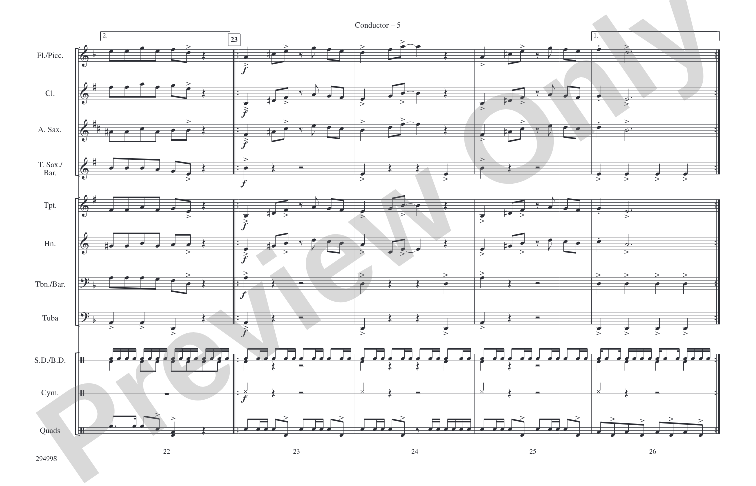 The Cup of Life: Marching Band Conductor Score & Parts