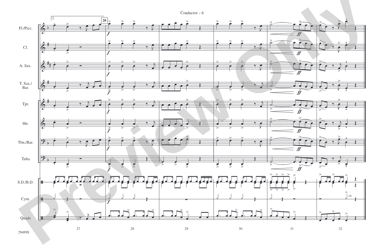 The Cup of Life: Marching Band Conductor Score & Parts