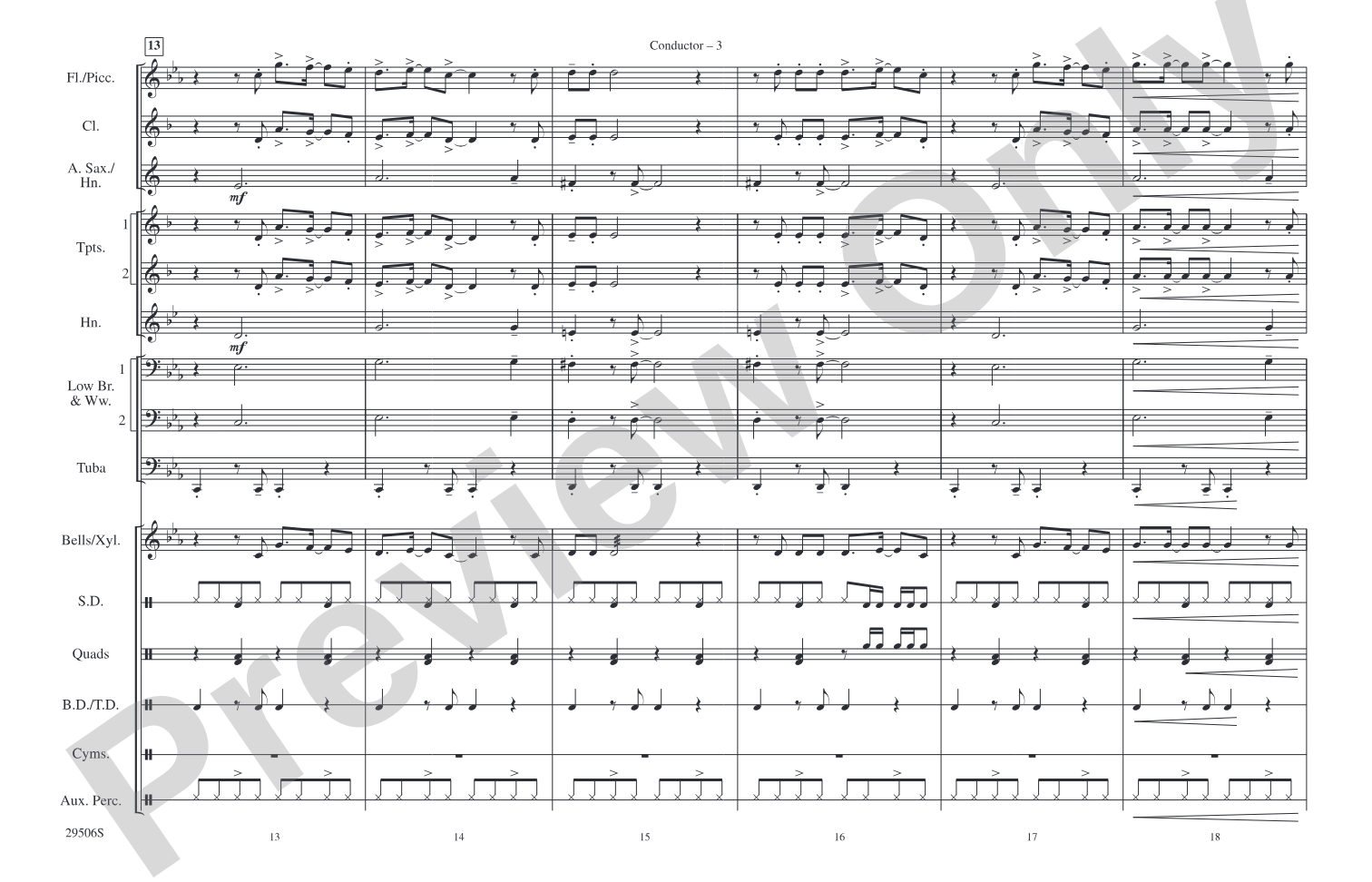 Paralyzer: Marching Band Conductor Score & Parts
