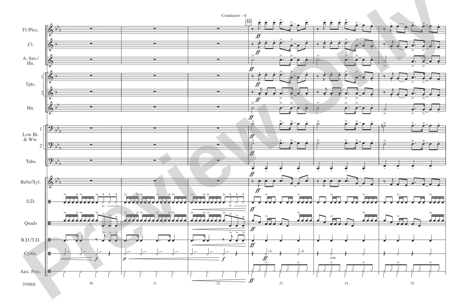Paralyzer: Marching Band Conductor Score & Parts