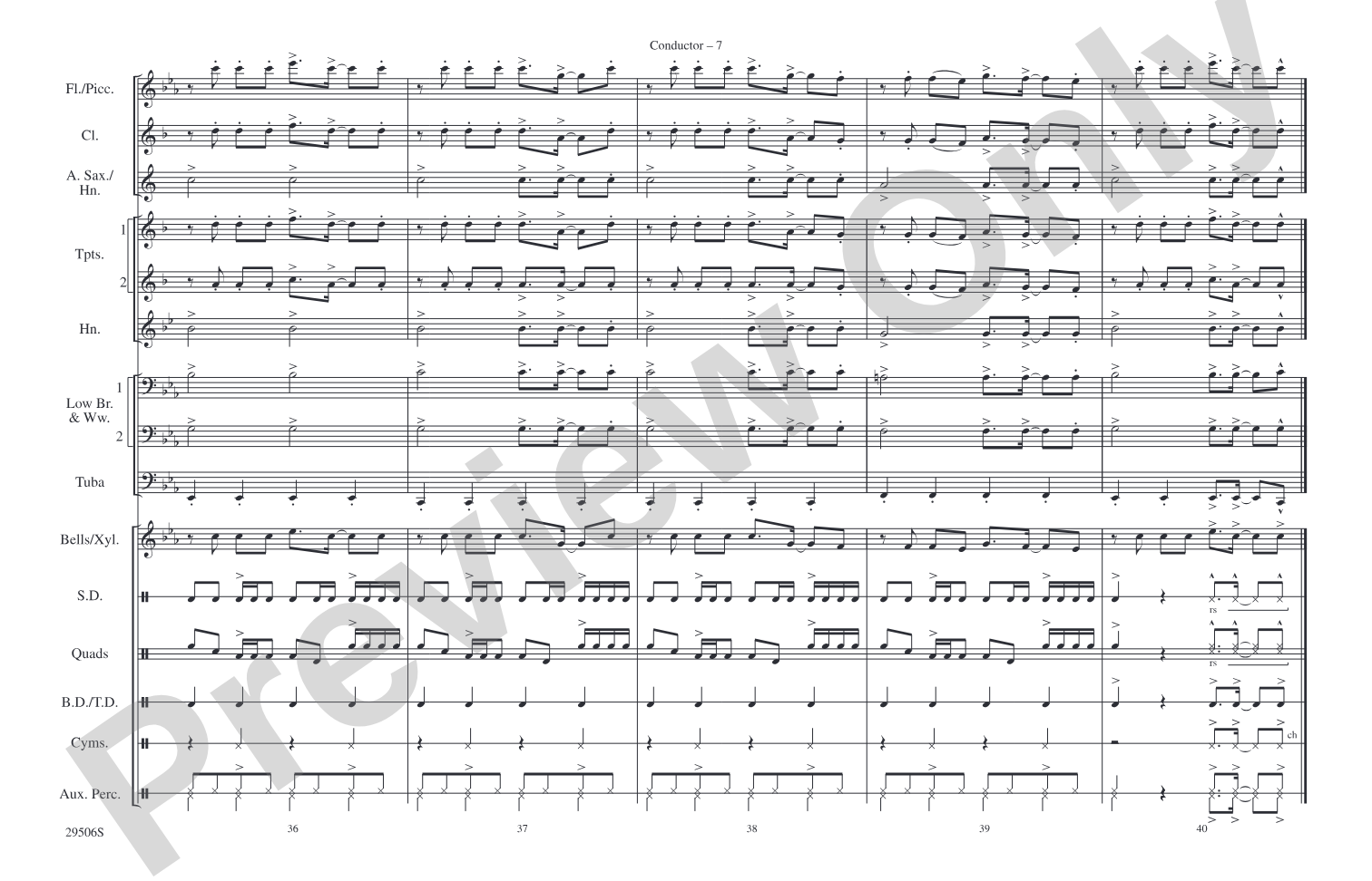 Paralyzer: Marching Band Conductor Score & Parts