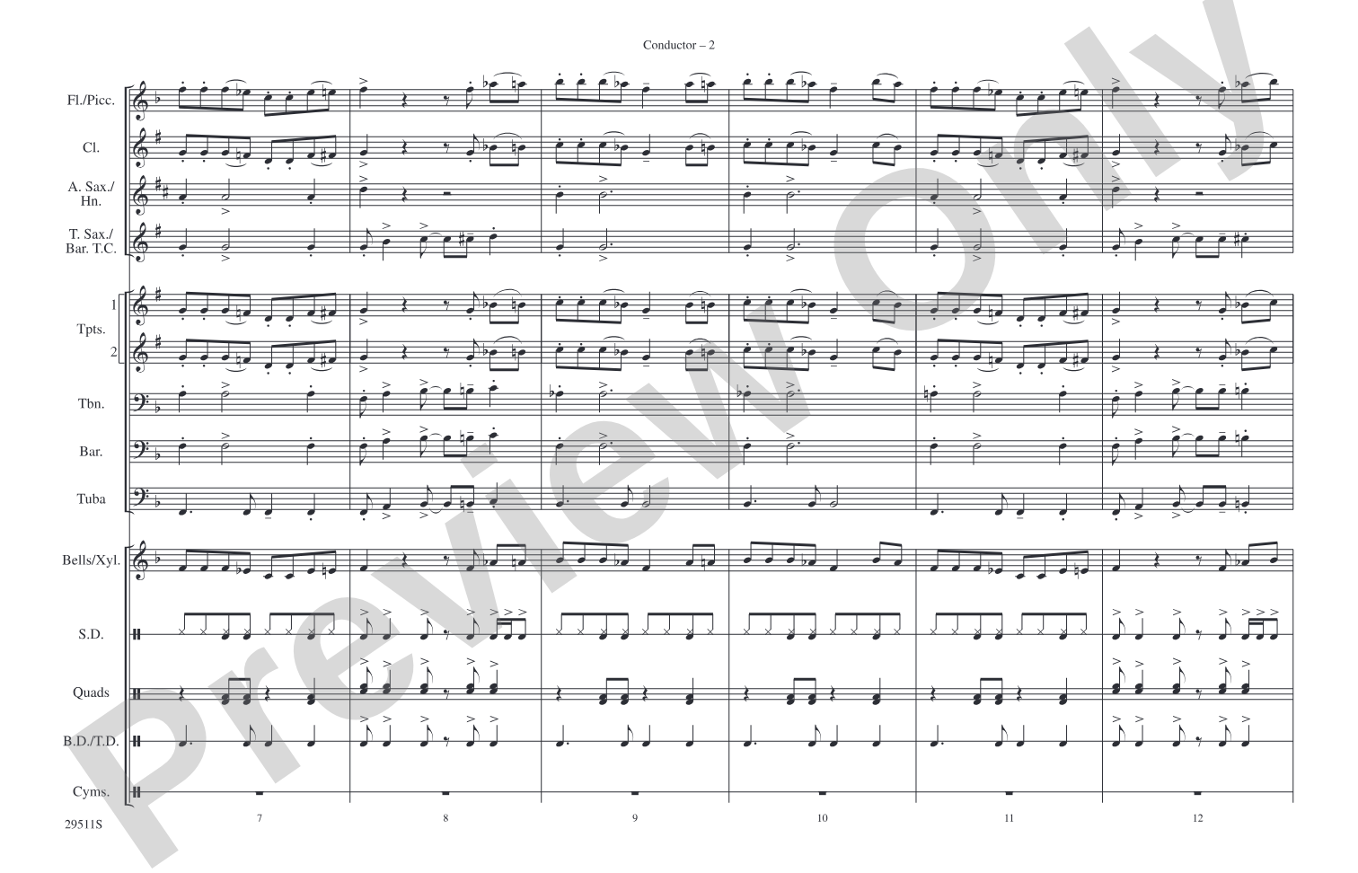 Wipe Out: Marching Band Conductor Score & Parts