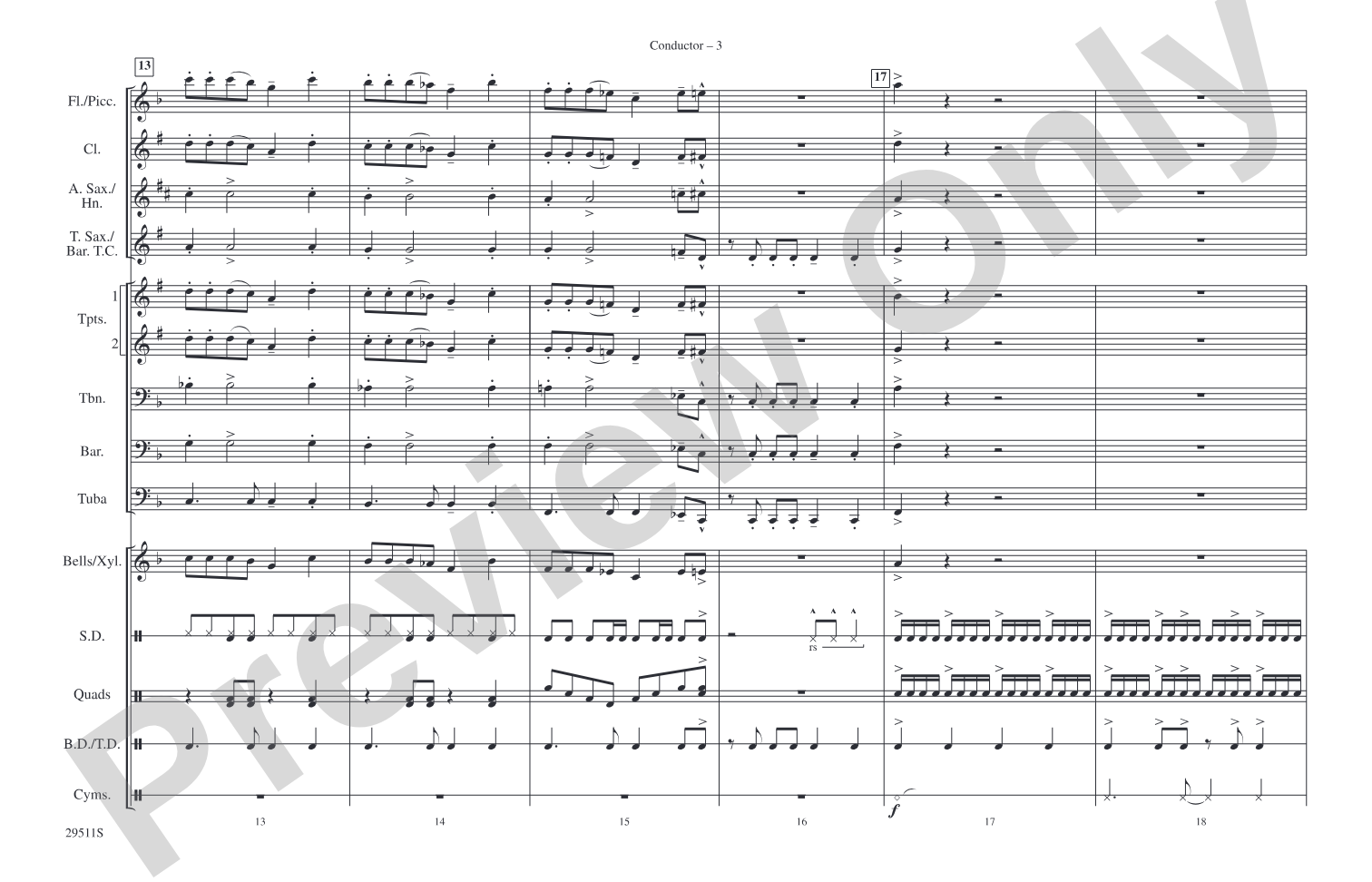 Wipe Out: Marching Band Conductor Score & Parts