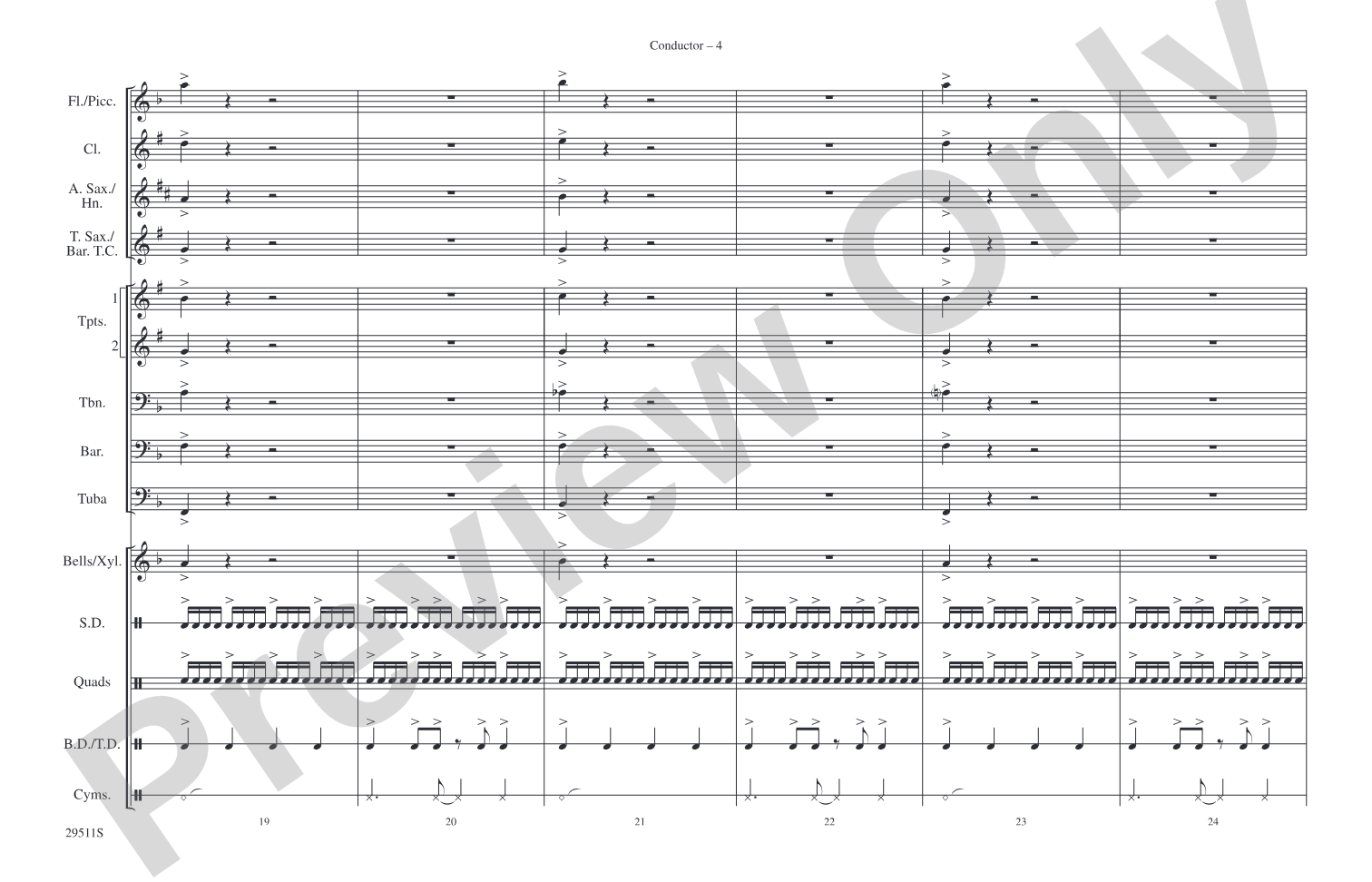 Wipe Out: Marching Band Conductor Score & Parts