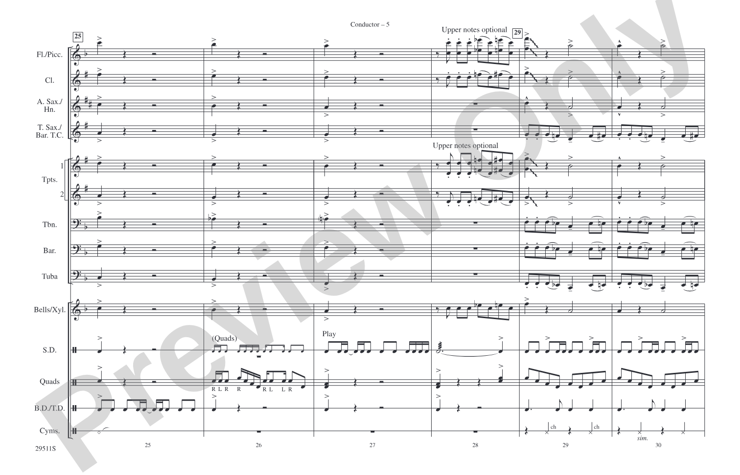 Wipe Out: Marching Band Conductor Score & Parts